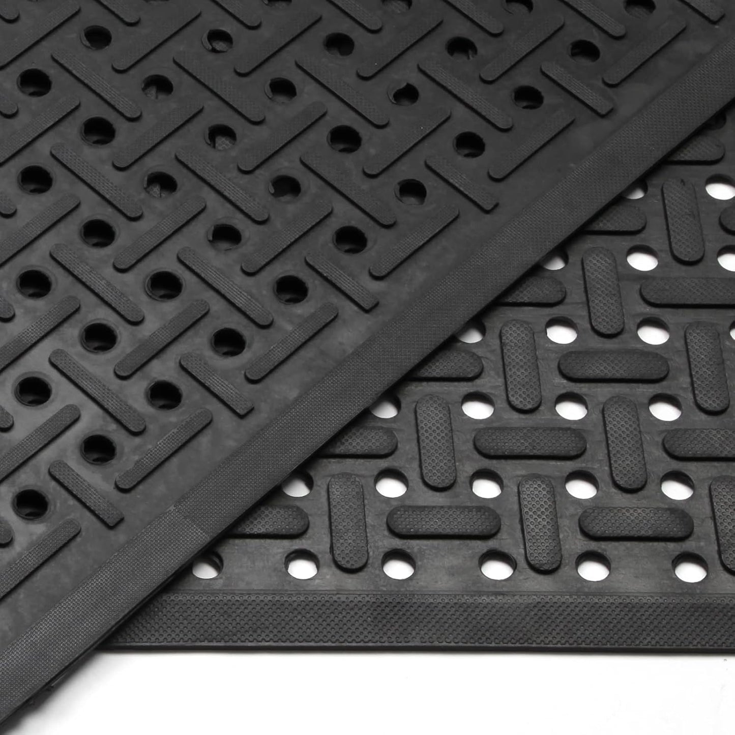 Rubber Non-Slip Waterproof Floor Mat Heavy Duty Anti-Fatigue Mats 33"x57" for Wet or Snow Deck, Restaurant Bar Kitchen Yard Boat