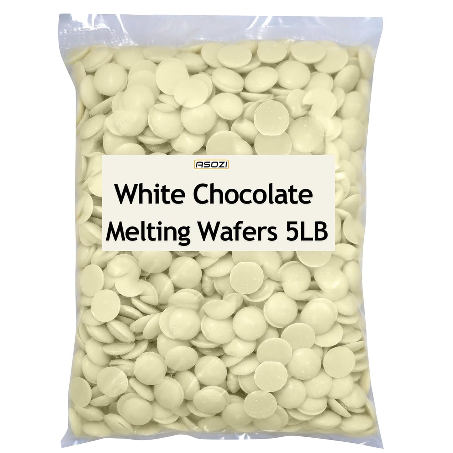 White Chocolate Coating Melting Wafers 5 LB- Creamy and Sweet Taste, Perfect for Molding, Dipping, Desserts, and Candy 80 Onuce (White Chocolate)