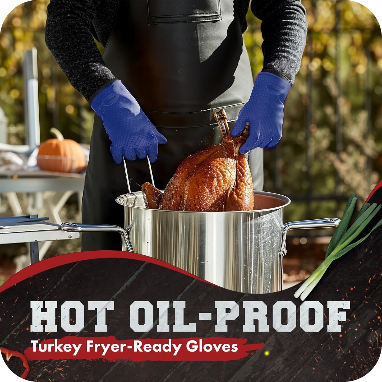 KITCHEN PERFECTION Silicone Smoker Oven Gloves -Extreme Heat Resistant Bbq Gloves -Handle Hot Food Right on Your Smoker Grill Fryer Pit|Waterproof Oven Mitts Grill Gloves |Superior Value Set+3 Bonuses