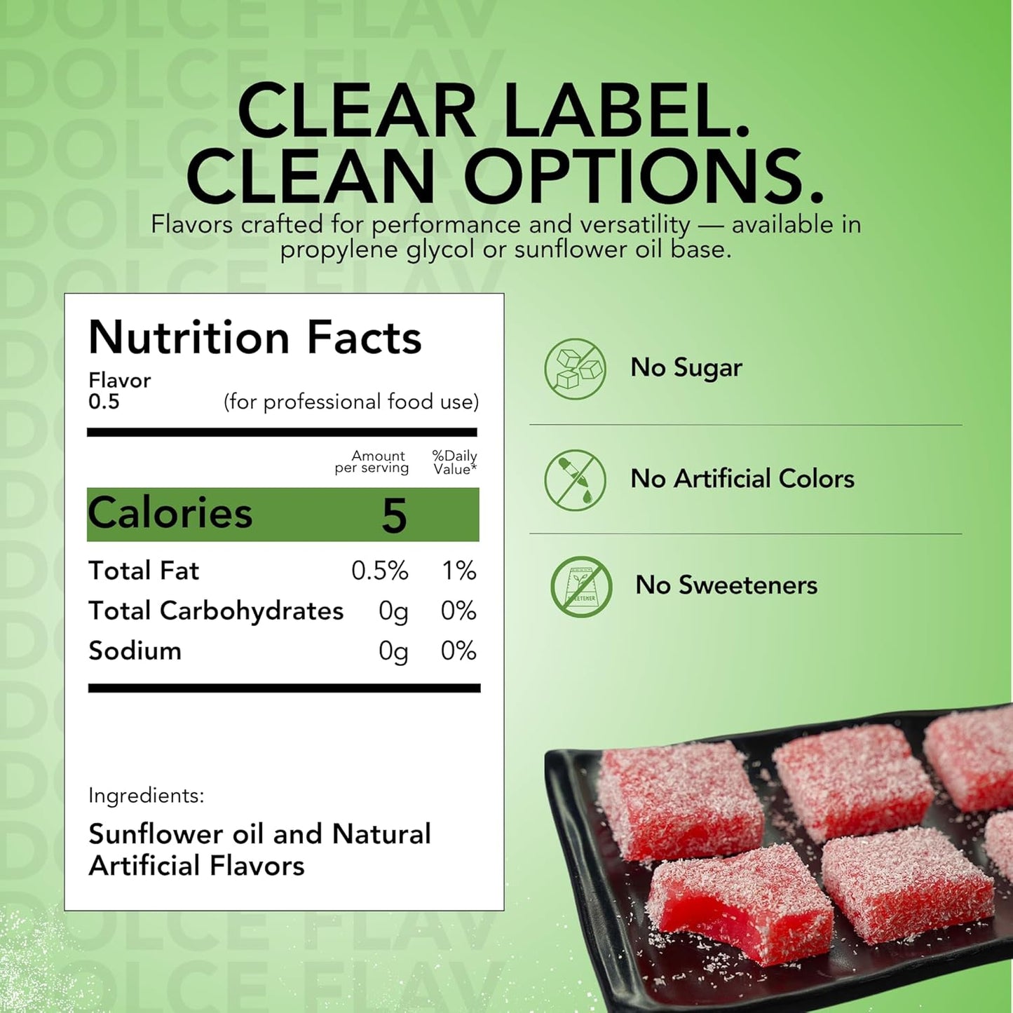 Dolce Flav Watermelon Extract 8 oz – Kosher, Sugar-Free, Concentrated Juicy Watermelon Flavoring for Baking, Chocolates & Desserts, Includes Measured Dropper