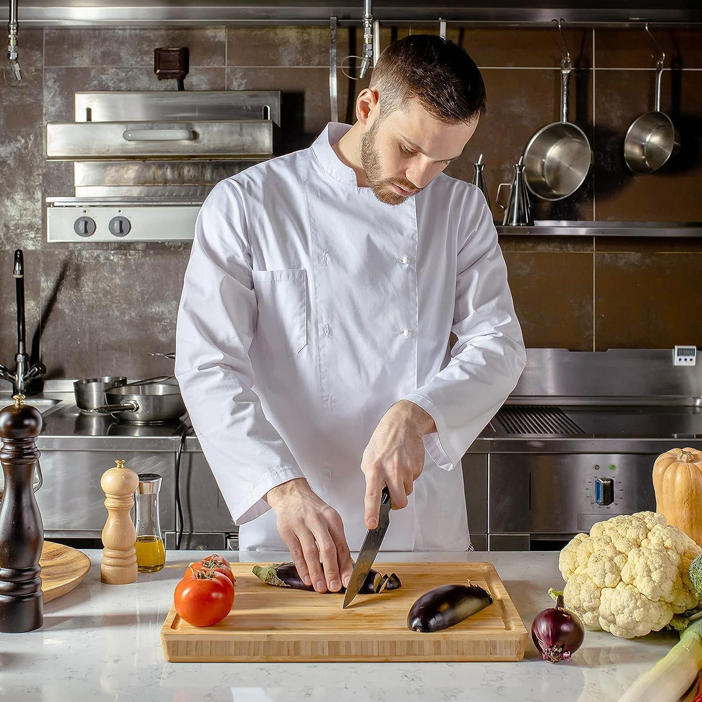 imarku Chef Knife - 8 Inch Pro Kitchen Knife, High Carbon Stainless Steel Japanese Knife, Chef's Knives with Ergonomic Handle, Ultra Sharp Knife, Gifts for Men and women (Blue Handle)