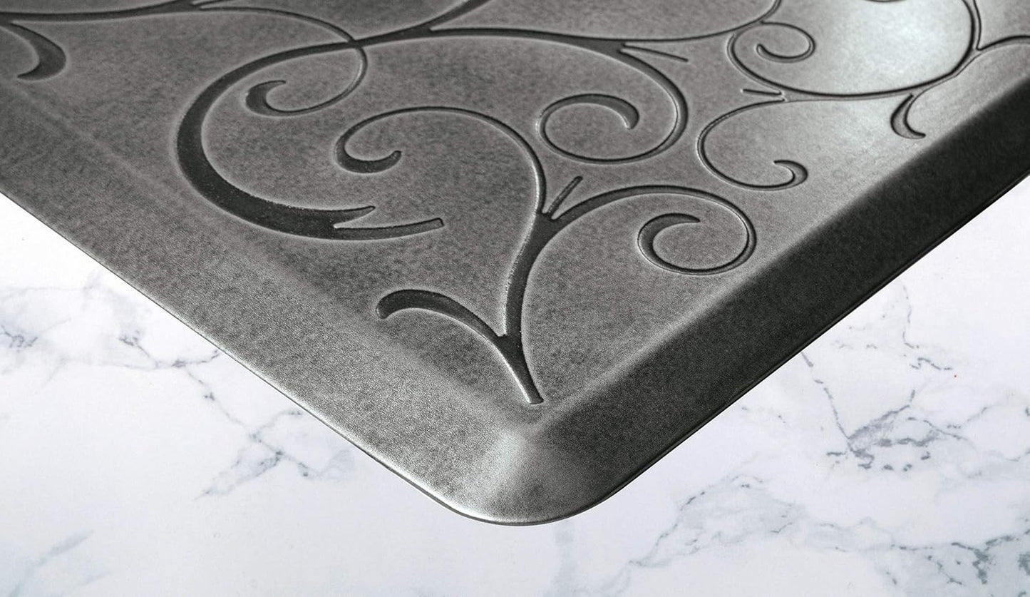 WellnessMats Bella Collection Anti-Fatigue Floor Mat, Polyurethane – Ergonomic Support Pad for Home, Kitchen, Garage, Office Standing Desk – Water Resistant - Made in USA