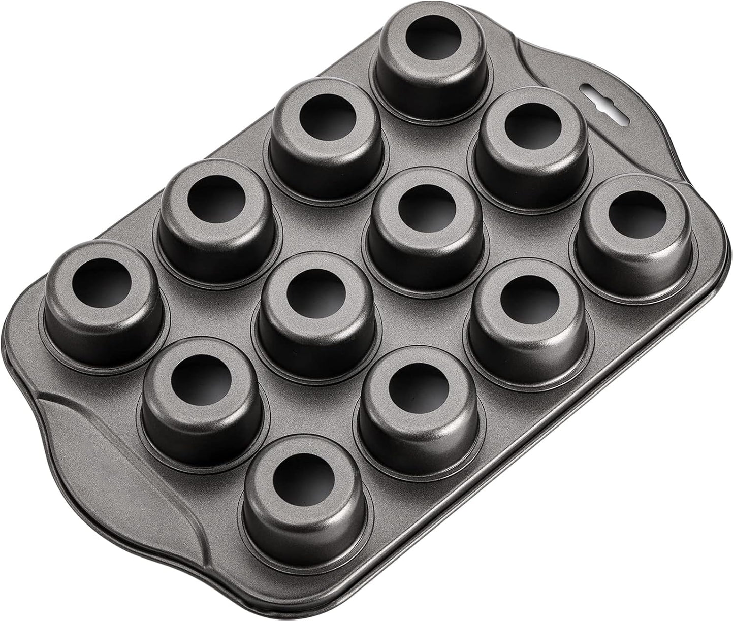 Tosnail 12 Cavity Mini Cheesecake Pan with 24 Pieces Removable Bottom