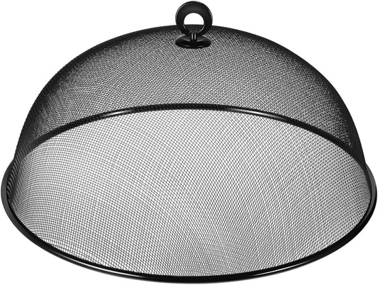 HEMOTON Mesh Food Cover Stainless Steel Mesh Dome Food Cover Protector, Round Mesh Screen Food Tent for Kitchen, Outdoor, Picnic, Reusable, Large,15.7-Inch