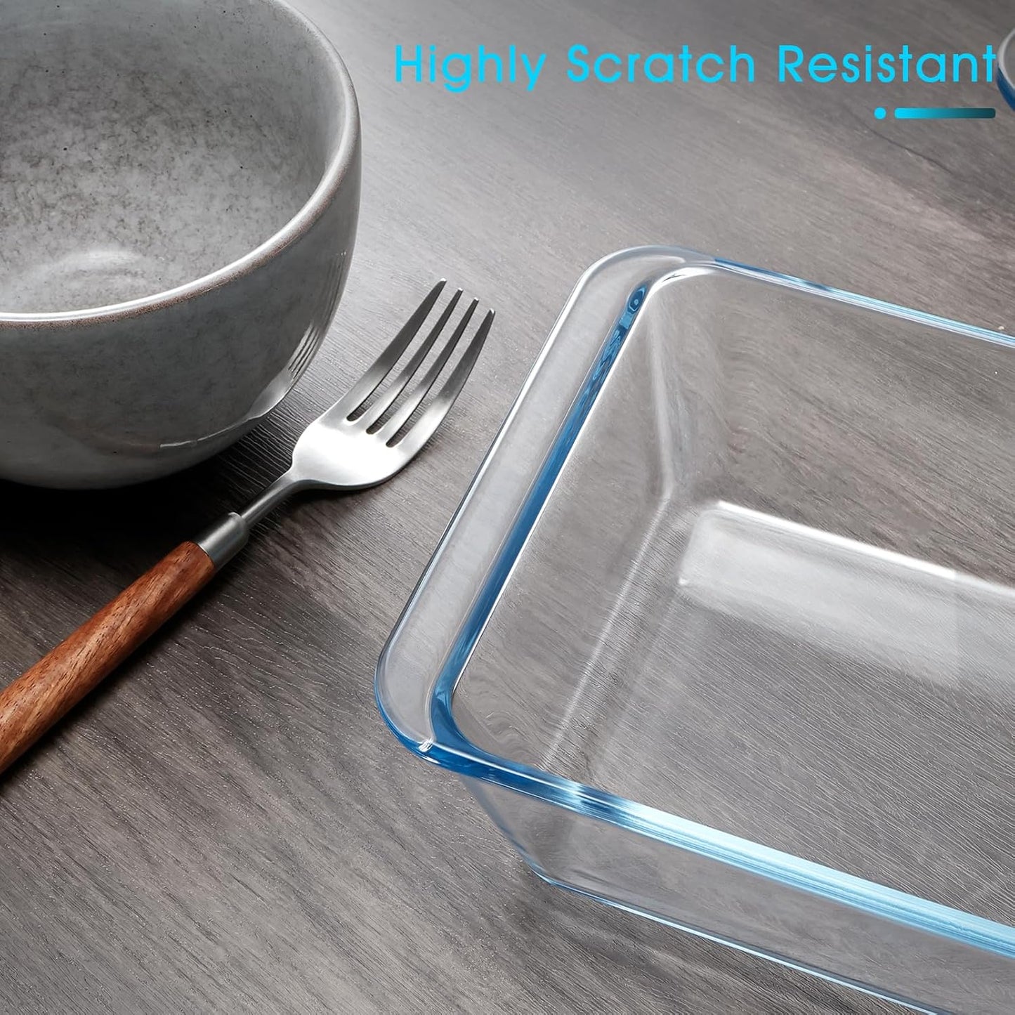 NUTRIUPS 1.4QT Deep Glass Baking Dish,(8×6inches）Small Glass Baking Pan,Rectangular Lasagna Pan,Small Glass Casserole Dish,Microwave & Oven Safe