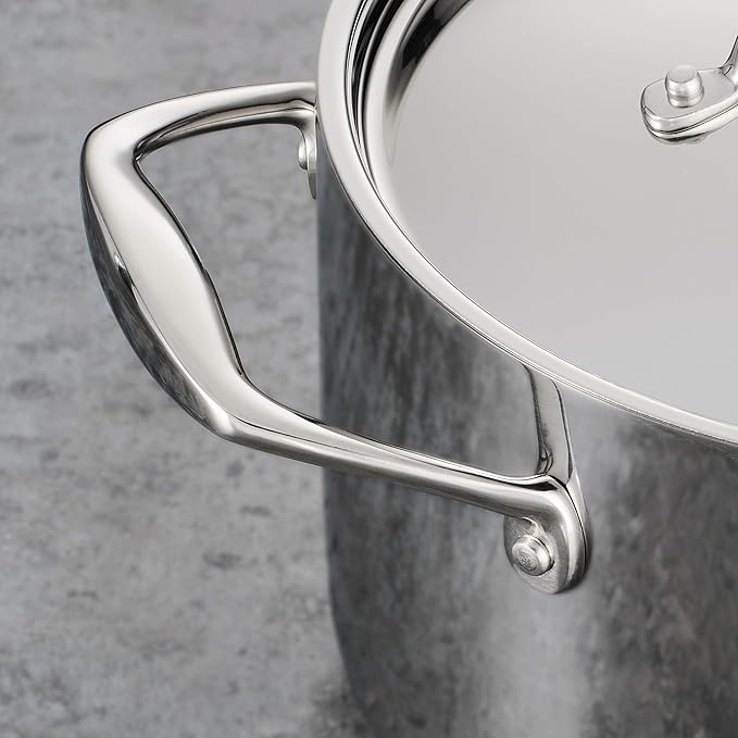 Tramontina Tri-Ply Clad Stainless Steel 10-Piece Cookware Set with Lids, Pots and Pans Kitchen Set, Induction-Ready, Dishwasher-Safe, NSF-Certified, Made in Brazil