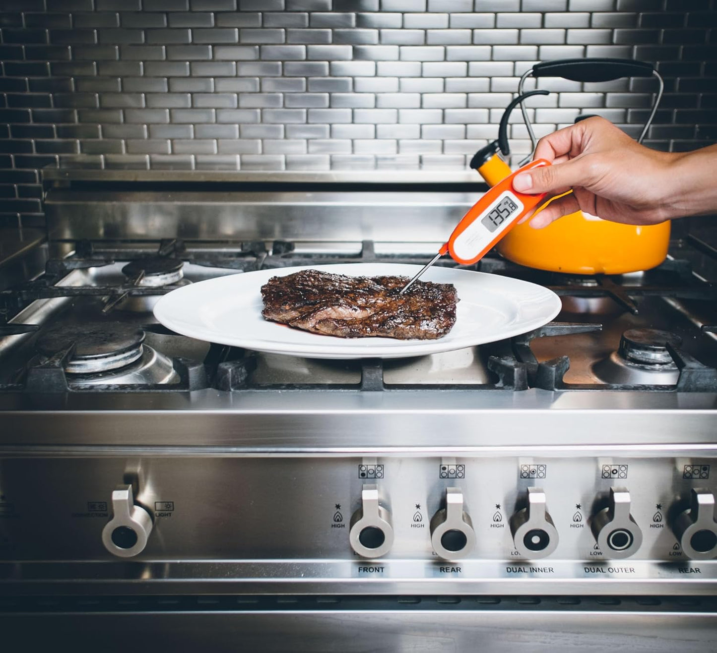 Lavatools Javelin® Ultra-Fast 3-Second Digital Instant Read Meat Thermometer for Grill and Cooking, 2.75" Probe, Compact Foldable Design, Large Display, IP65 Water Resistant, NSF Certified – Wasabi