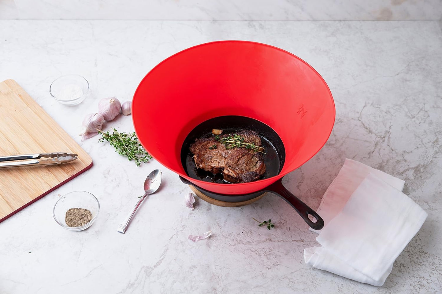 Frywall 10 (Medium) - Red - Splatter Guard, as Seen on Shark Tank