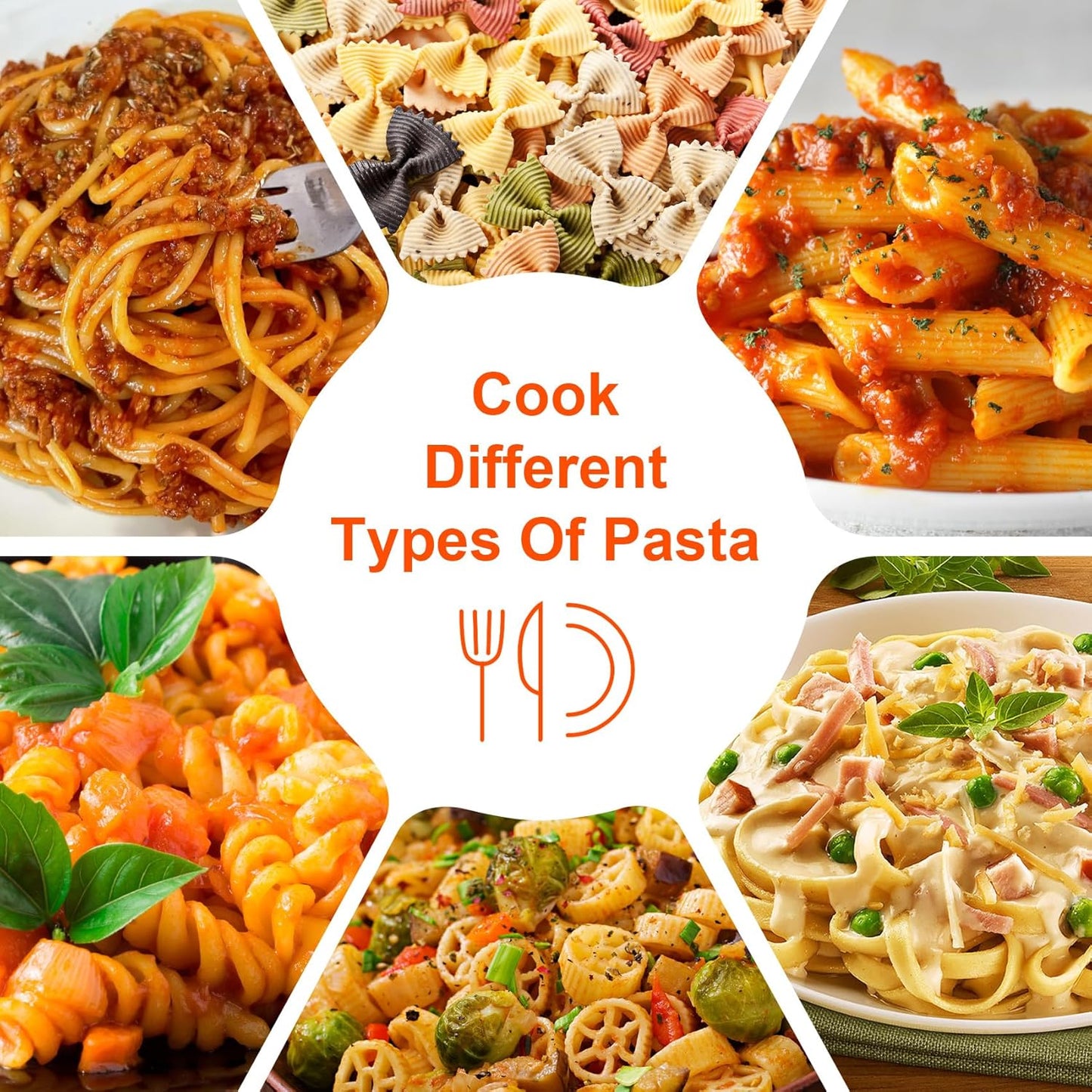 Microwave Pasta Pot with Strainer Lid & Measuring Cup Clip Quickly Cook 1-4 Servings-No Mess, Sticking or Waiting For Boil, Pasta Cooker in Microwave for Dorm Kitchen Office College Essential