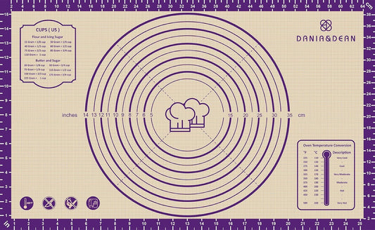 Baking Mat, 26" x 16" Silicone Extra Large Non Stick Baking Sheet Mat with Measurement Non-slip Dough Rolling Mat,Reusable Food Grade Silicone Counter Mat for Making Cookies,Macarons,Bread and Pastry