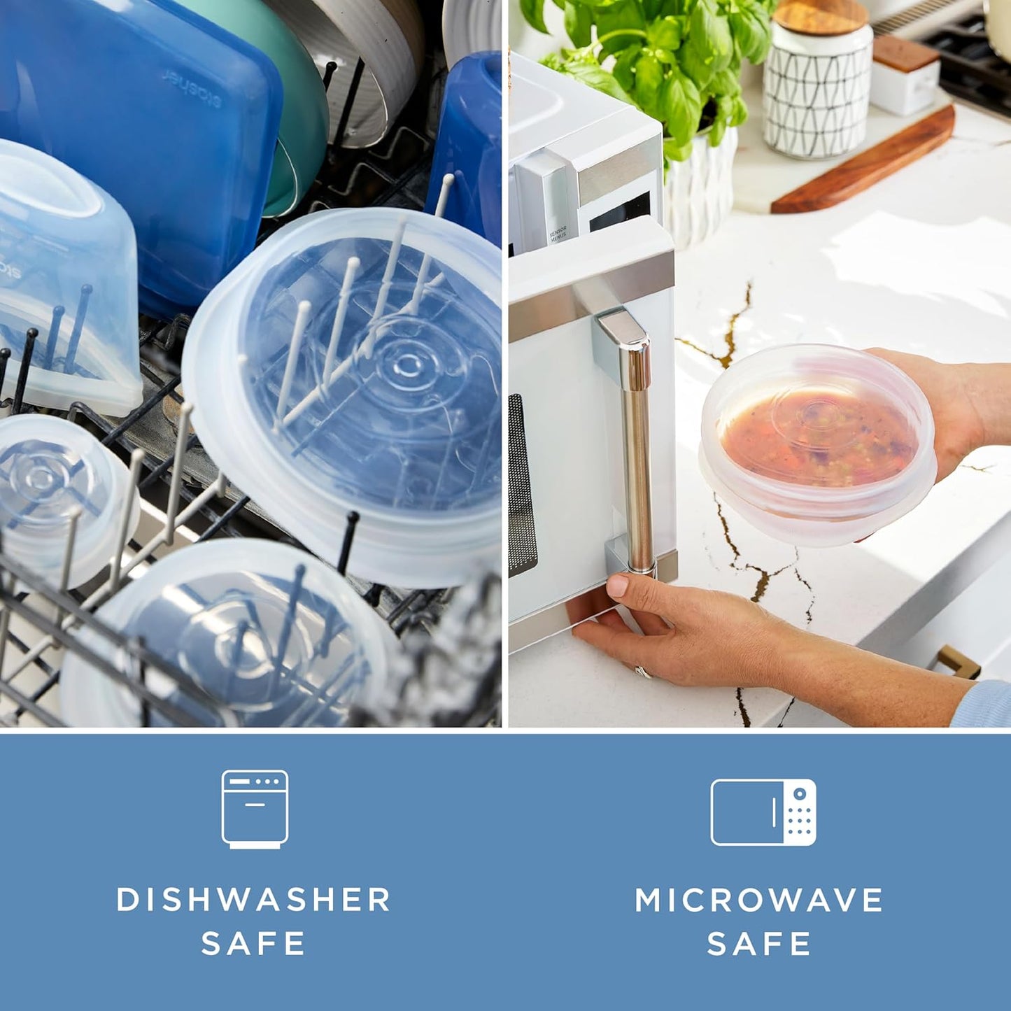 Stasher Premium Reusable Silicone Stretch Lids 3-Pack Box - Small, Clear, 2.5” Lids, Airtight Seal, Food Container Covers, BPA Free, Leak-free, Dishwasher Safe, Microwave Safe, Eco-Friendly