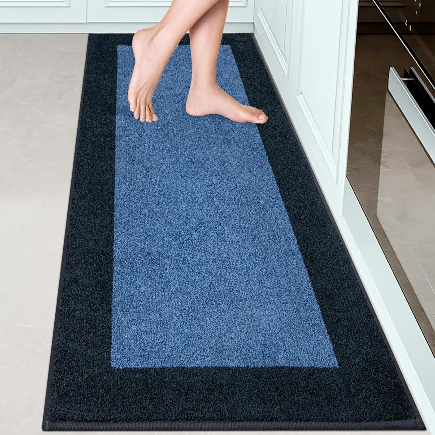 Machine Washable Runner Rug 24" x 70", Non Slip Kitchen Mat for Floor, Absorbent Entryway Rug for Kitchen, Bedroom, Hallway, Bathroom, Door (Roll Packing)