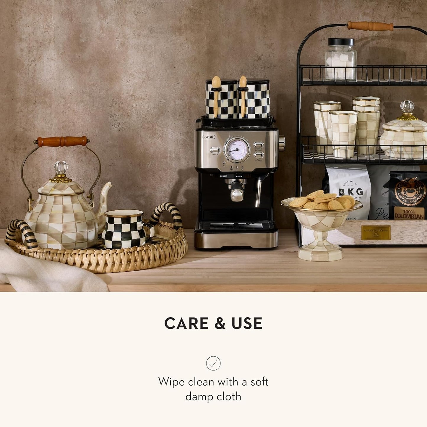 MACKENZIE-CHILDS Lanai Round Serving Tray, Decorative Tray for Food and Home Decor