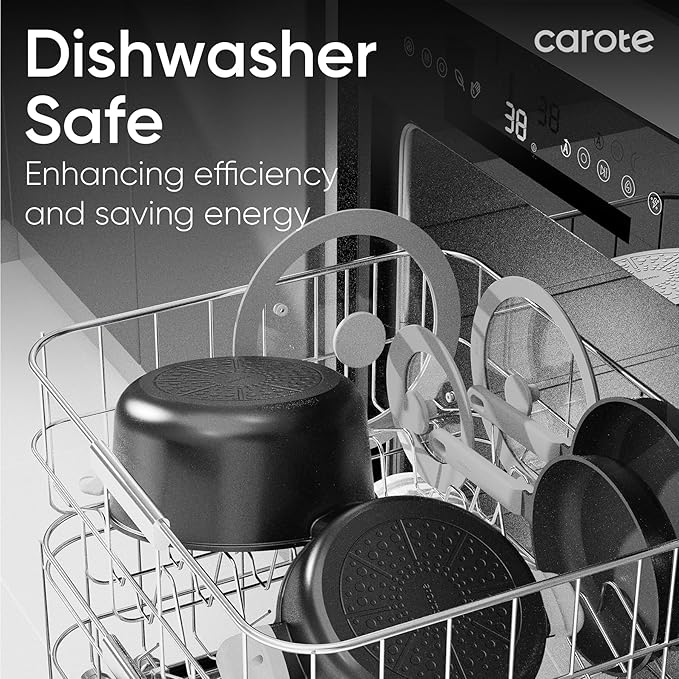 CAROTE 11pcs Pots and Pans Set Non Stick, Premium Cooking Sets, Kitchen Cookwares, Induction Cookware Set, Pot and Pan, Kitchen Essentials