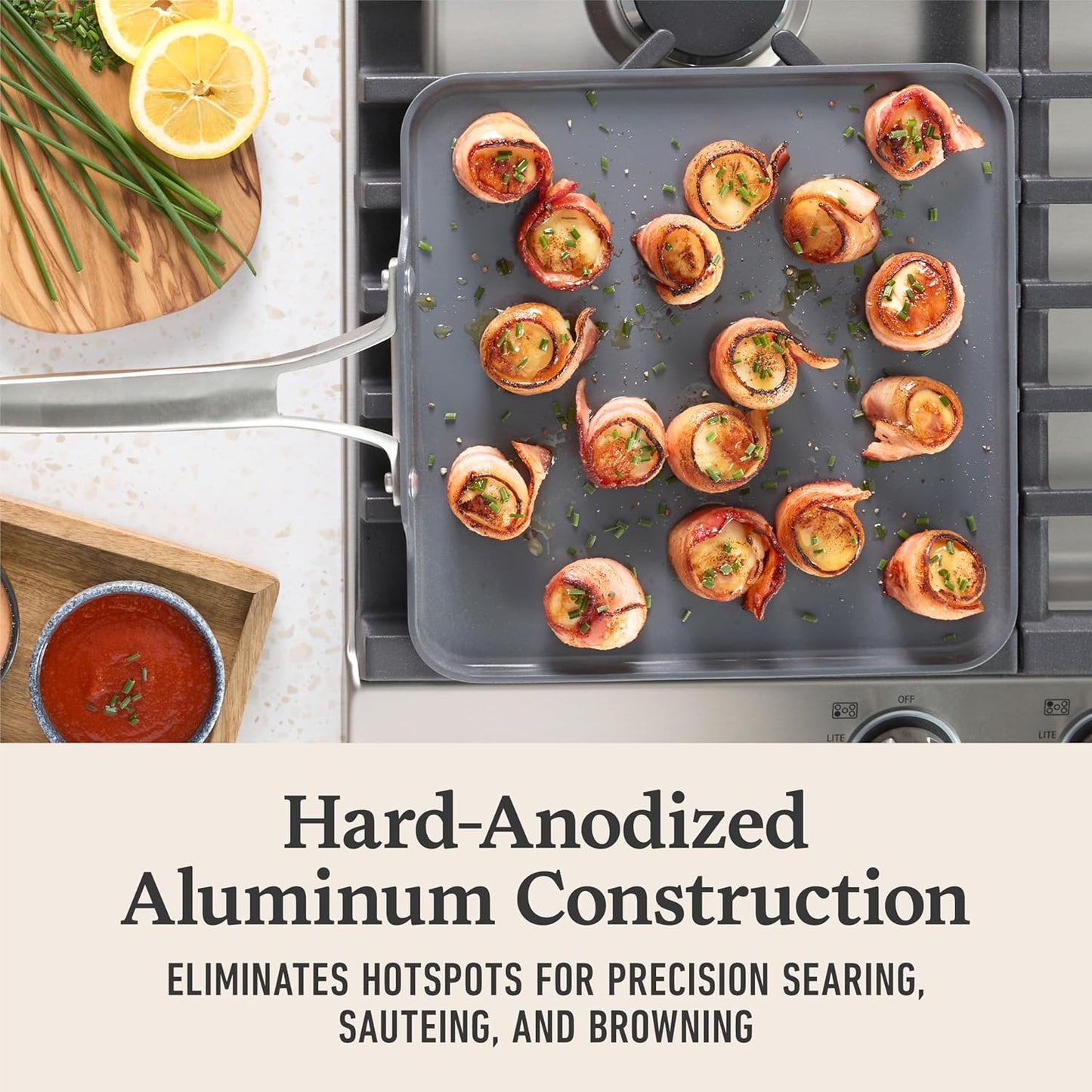 Calphalon® Premier Ceramic Nonstick 11" Square Griddle, Midnight Blue