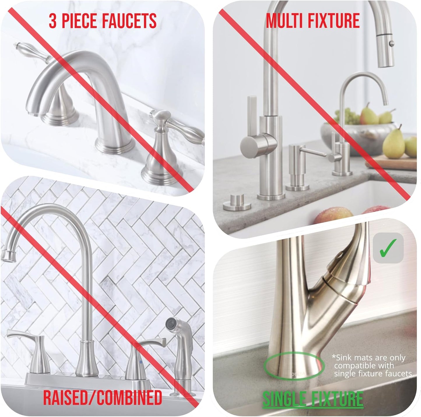 The Original Ternal Sinkmat Drip Catcher & Splash Guard, Faucet Mat for Sinks – Absorbent Microfiber, Machine Washable Counter Protector & Drying Mat for Kitchen, Bathroom or RV [Black, Mini, 1 Pack]