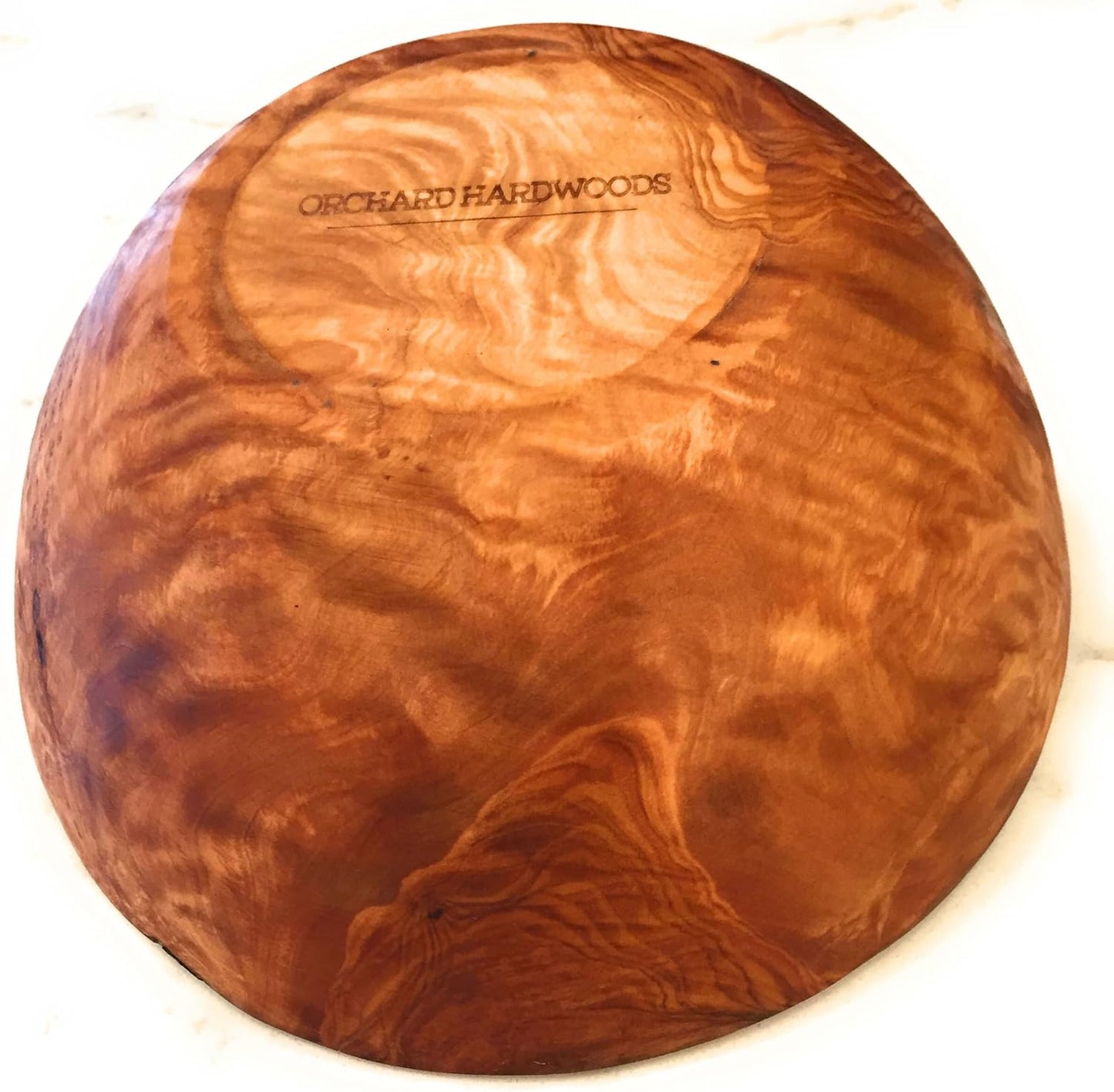 8" Artisan Olive Wood Serving Bowl Wooden Farmhouse Décor Bowl for Fruit, Salads, Snacks, Dips, Keys, Potpourri. In Small 6", Med 7", Lg 8", XL 11", XXL 12". (Large 8 inch)