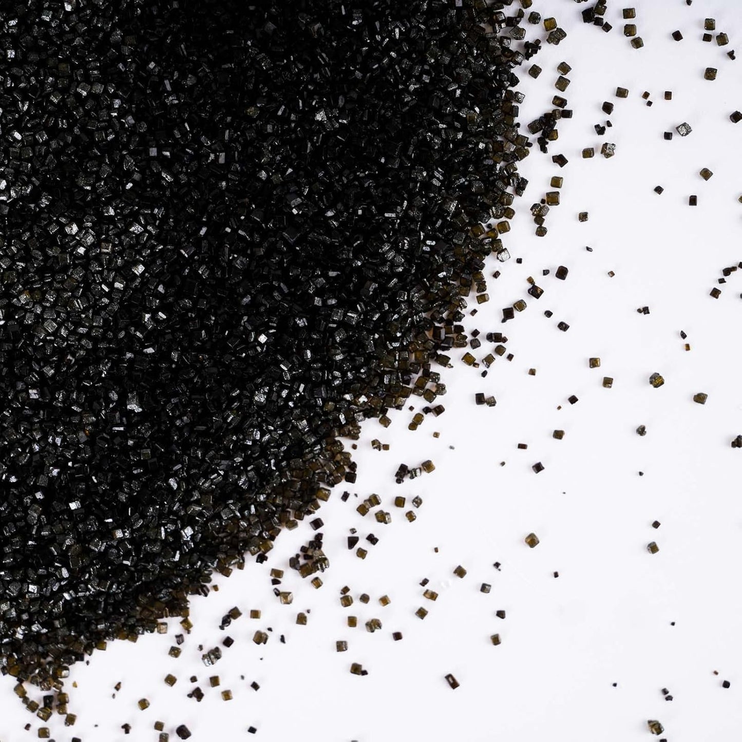 Kasvan Sanding Sugar Sprinkles - Edible Sugar Crystals, Baking Cake Decorations, Ice Cream Toppings cupcake Decorating, Wedding Party Chirstmas Supplies, 85g/3.2oz (Black)