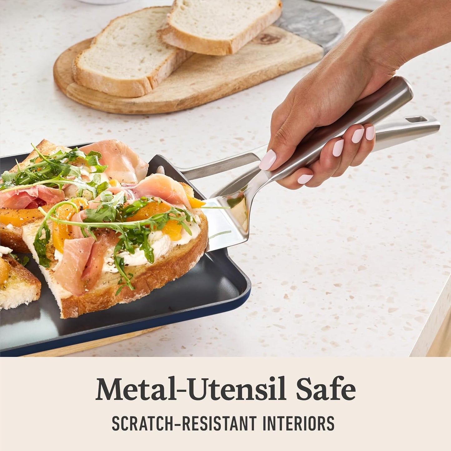 Calphalon® Premier Ceramic Nonstick 11" Square Griddle, Midnight Blue