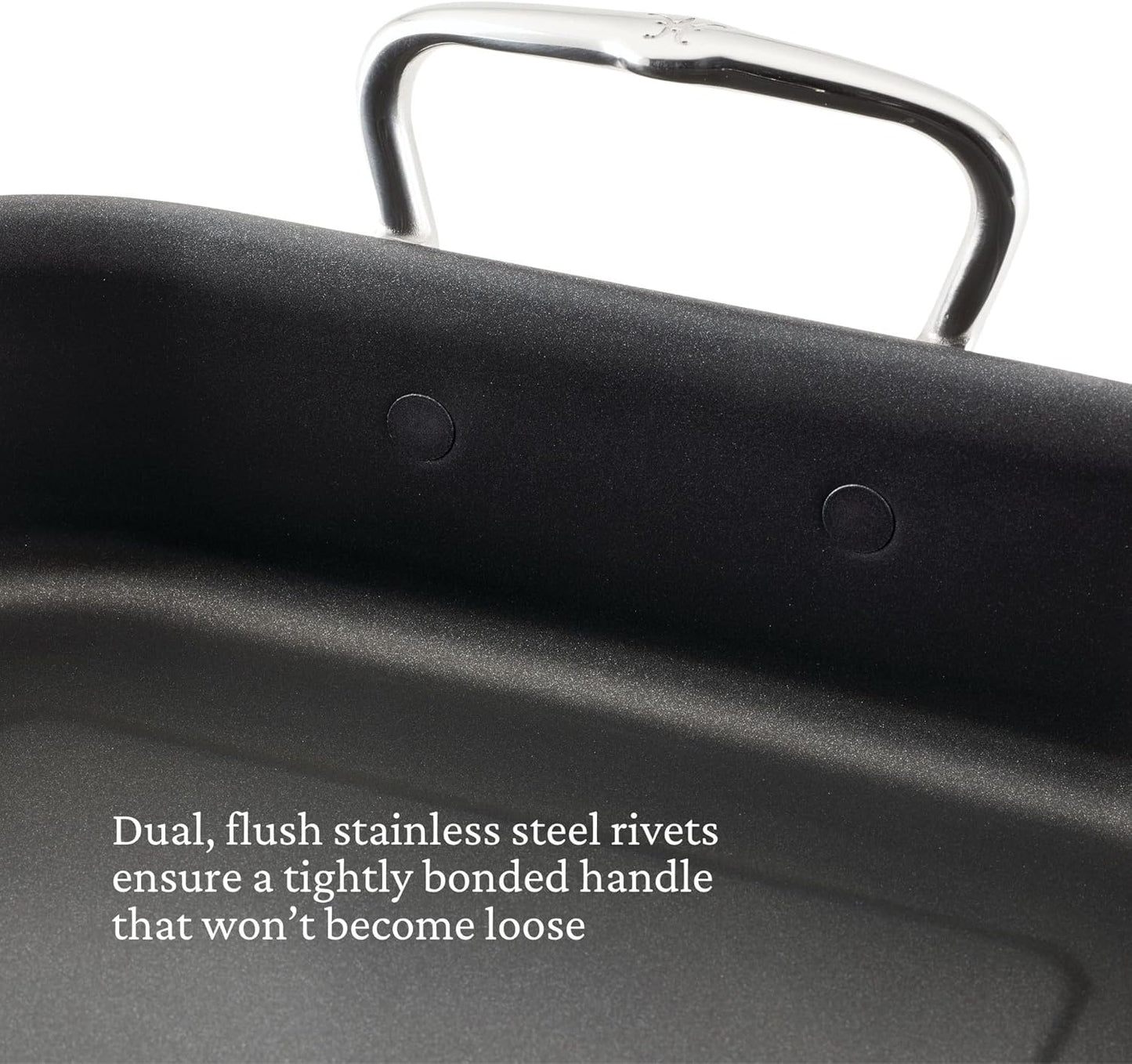 Hestan Provisions – 14.5" Classic Clad Nonstick Roasting Pan with Stainless Steel Rack