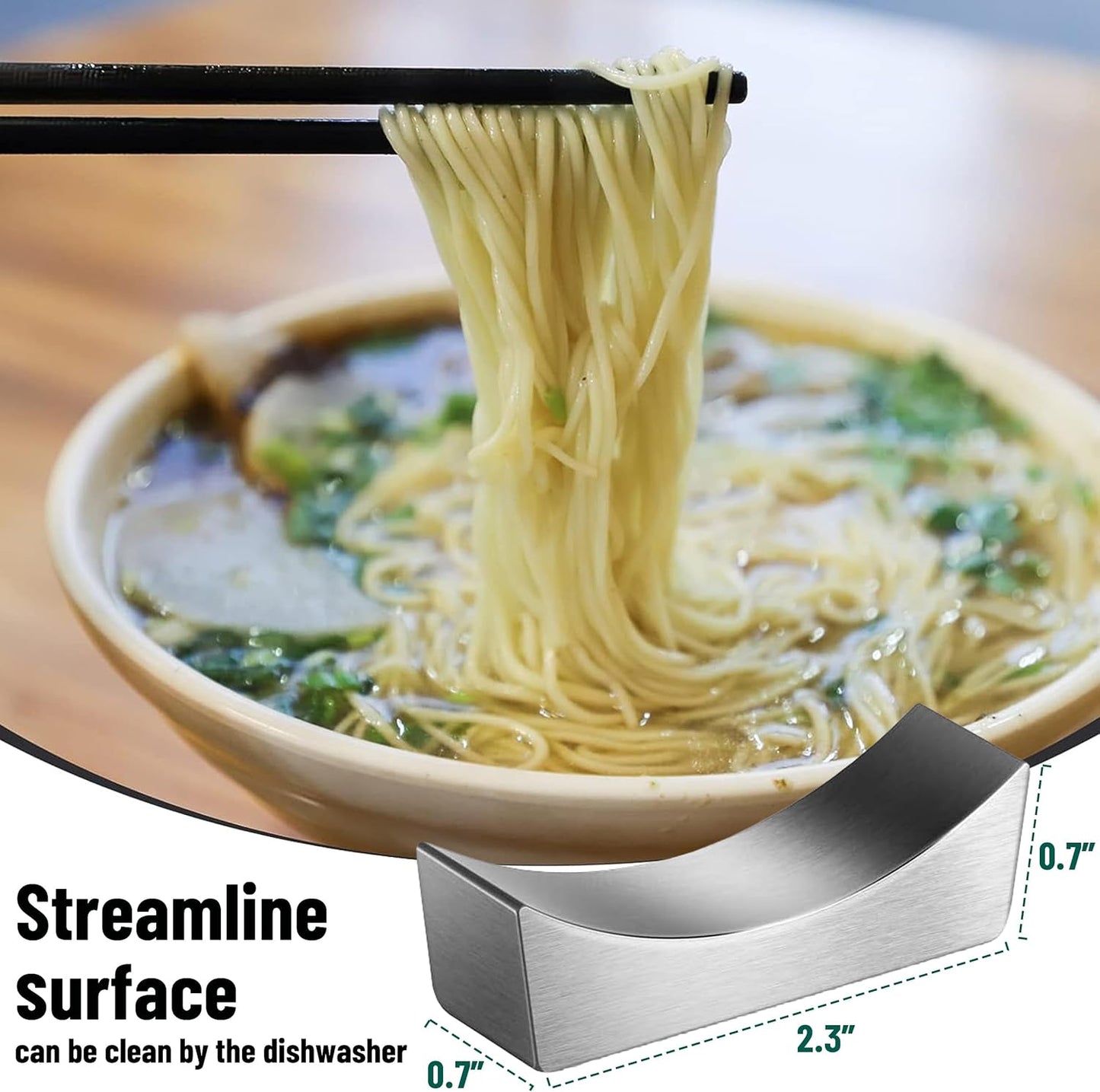 MyLifeUNIT Stainless Steel Chopsticks Rest, Knife Rest and Chopsticks Holder, Set of 4