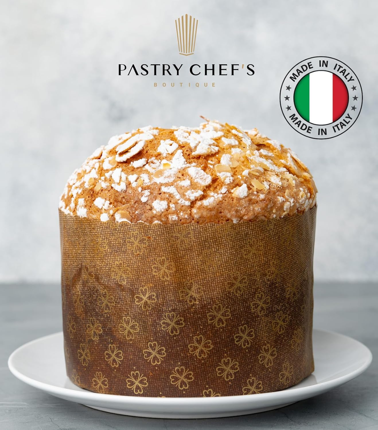 Pastry Chef's Boutique Thin Panettone Paper Pan Mold - XSmall - 4-3/8" x 3-3/8" - 250 gr - Pack of 12 - Made in Italy