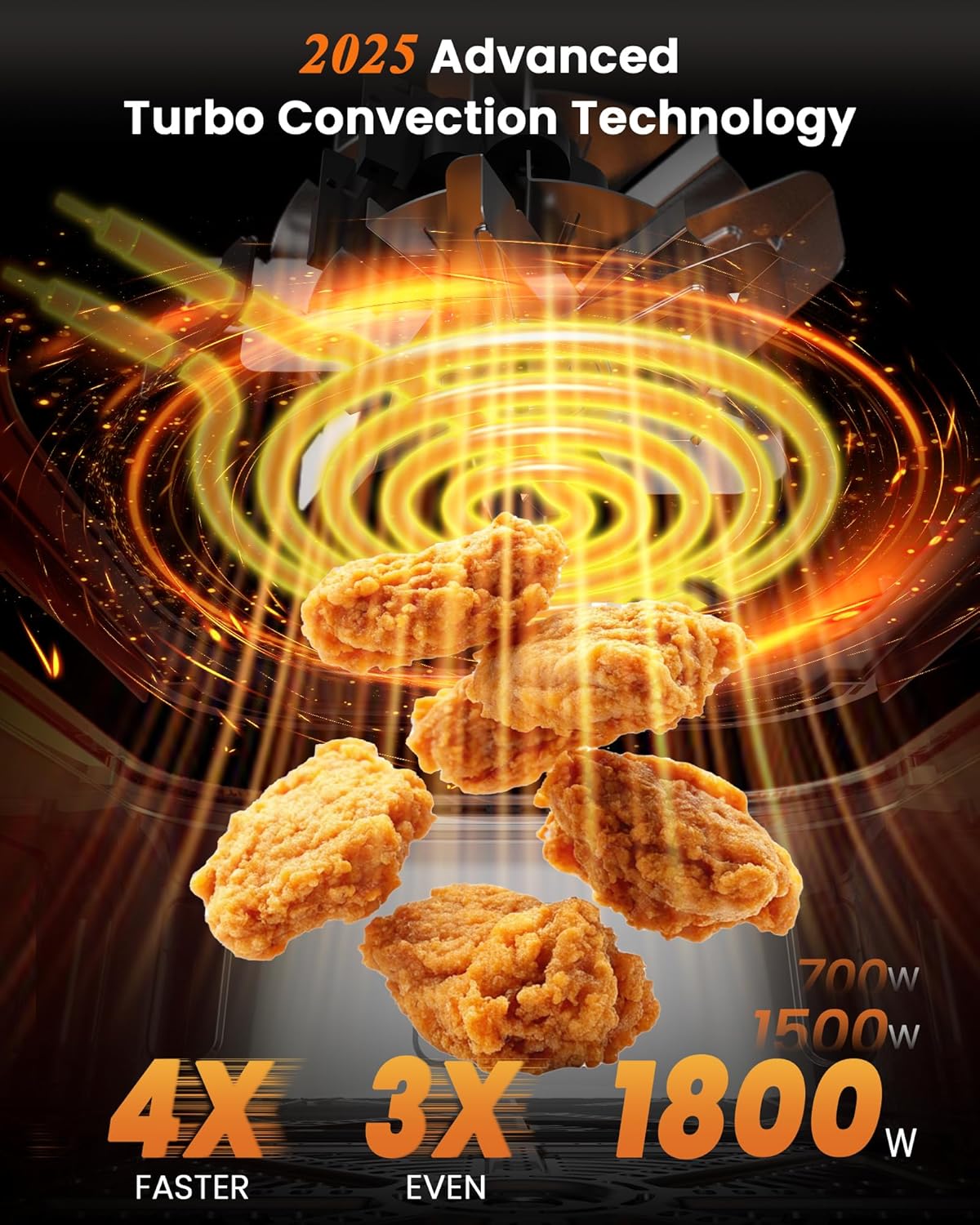 Nuwave Brio Plus Air Fryer 8 Qt, New & Improved, PFAS-FREE, 7 Digital One-Touch Cook Functions that AIR FRY, BAKE, ROAST, DEHYDRATE, TOAST, REHEAT, PREHEAT, 150 Presets, 50°F~400°F, 700/1500/1800W