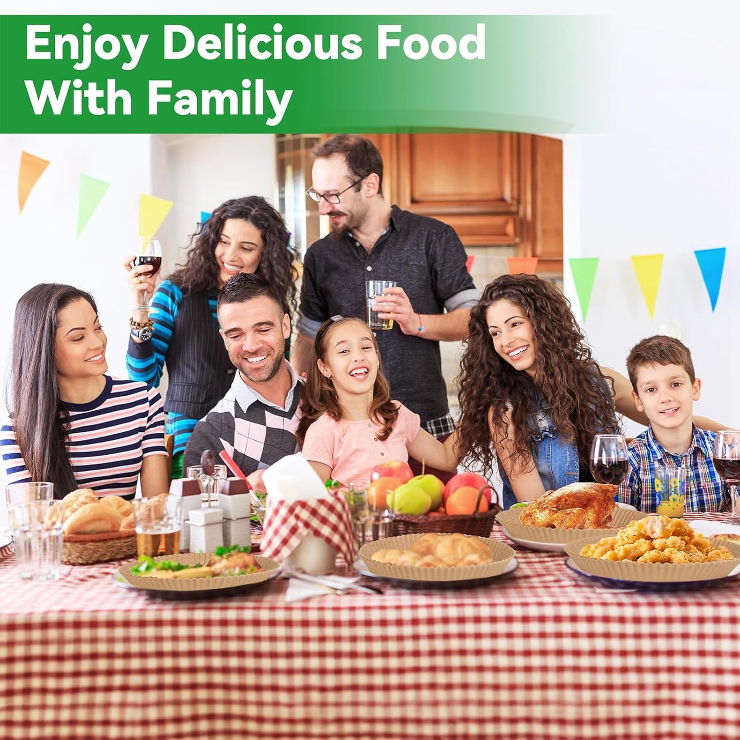 Air Fryer Liners,240 PCS Round Non-stick Disposable Paper Liners for 5-8QT, OAMCEG 8 inch Air Fryer Parchment Baking Paper for Frying, Baking, Cooking, Roasting and Microwave