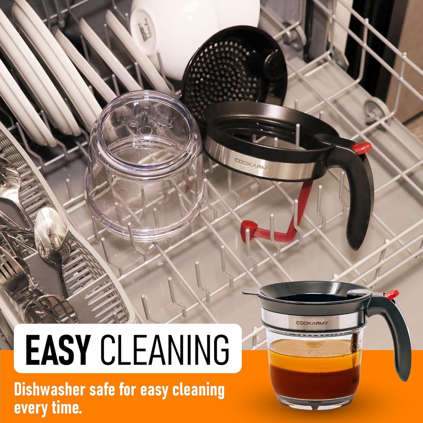 Fat Separator with Bottom Release – 4 Cup Gravy Separator for Cooking with Oil Strainer, Kitchen Grease Separator -the perfect Kitchen Gadget plus a 3-1 Multifunctional Vegetable Peeler