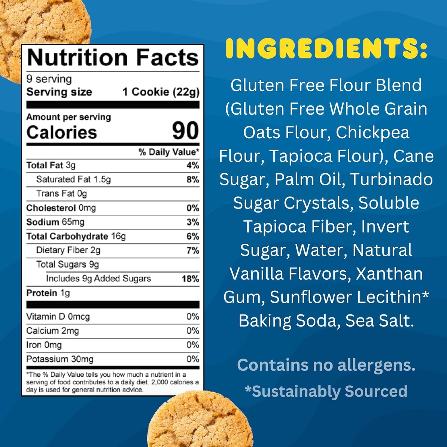 Whoa Dough Ready to Bake Cookie Dough Sugar Cookie – Certified Non-GMO, Kosher, Gluten Free – Plant-Based Snack Dough Made with Real Ingredients – 24 Pack