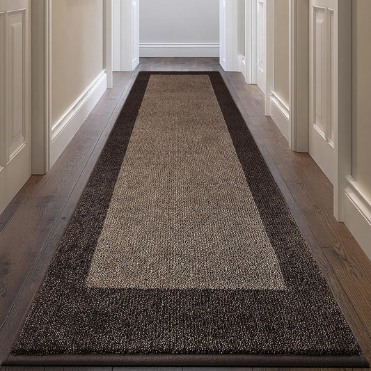 Machine Washable Runner Rug 32" x 96", Non Slip Kitchen Mat for Floor, Absorbent Entryway Rug for Kitchen, Bedroom, Living Room, Hallway, Door (Roll Packing)