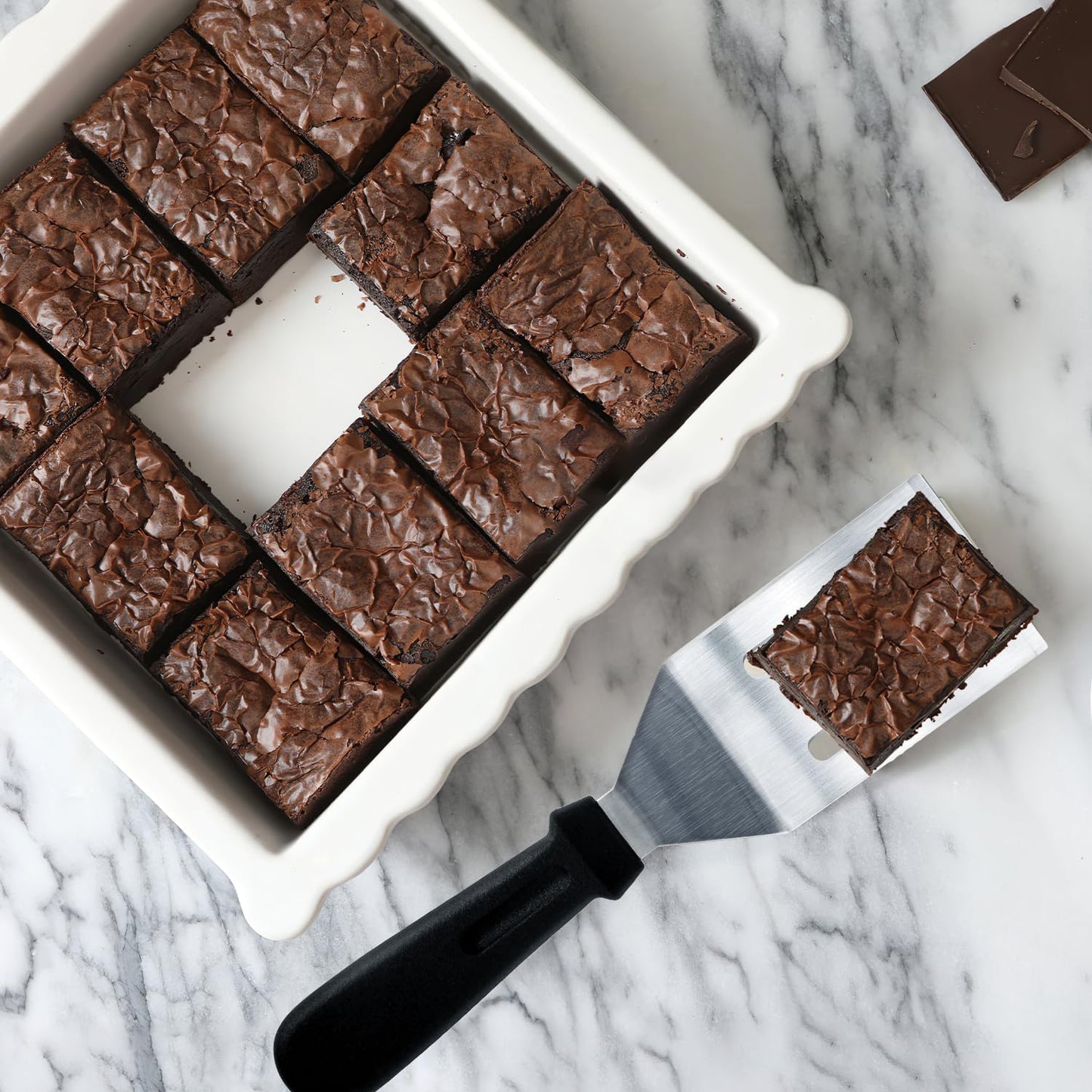 Metal Spatulas 2 Pieces, Stainless Steel Spatula with Heat Resistant Handle, 9.8 Inch Stainless Steel Spatula Ideal for Desserts, Pancakes, Eggs, Griddle Scraper or BBQ