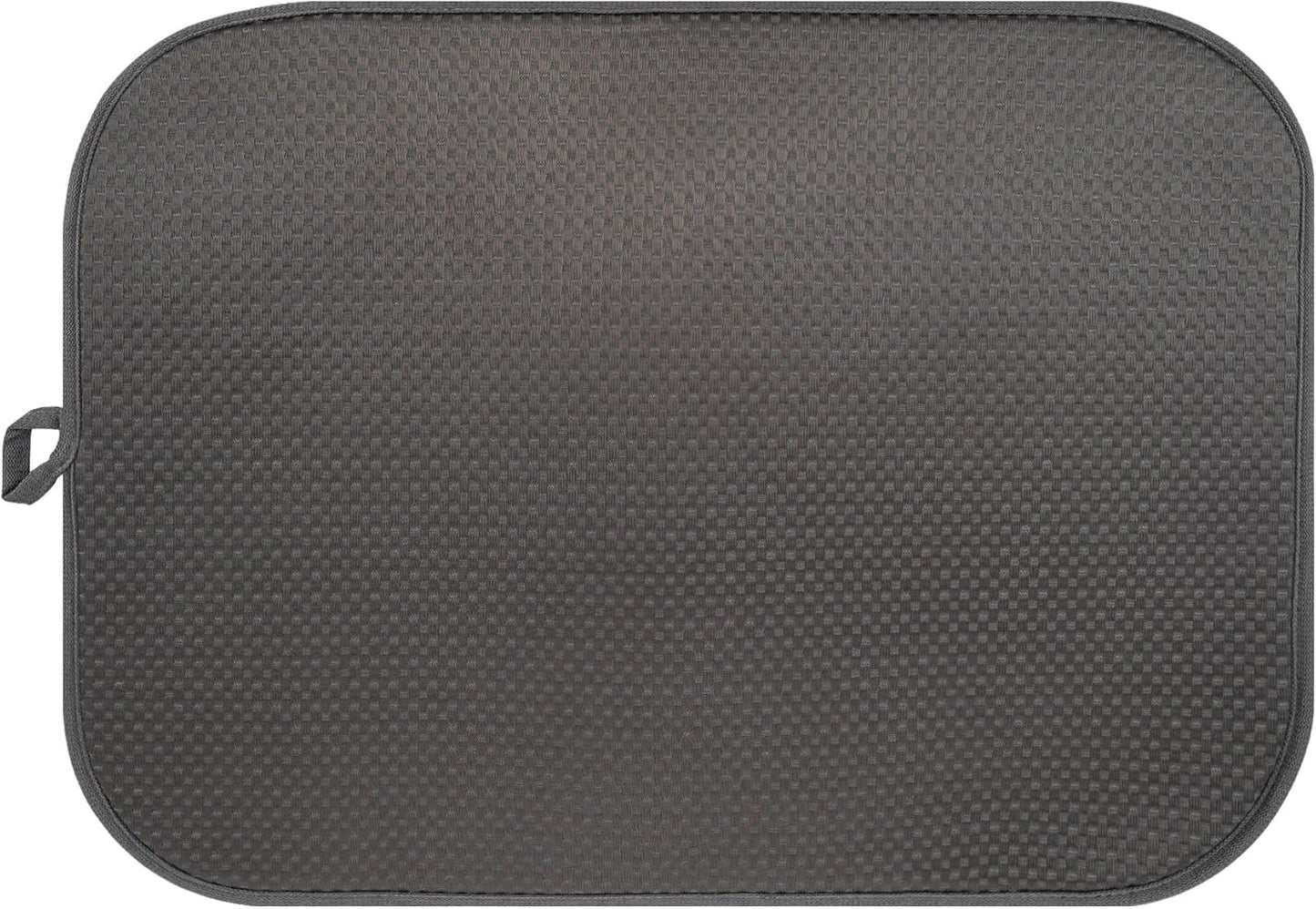 Dark Gray Dish Drying Mats 20" x 15", XL Kitchen Drying Mat for Counter, Microfiber Dish Dryer Mat, Microfiber Dish Rack Mat, Foldable Dish Drying Pad for Dishes, Pots, Pans (Dark Gray)