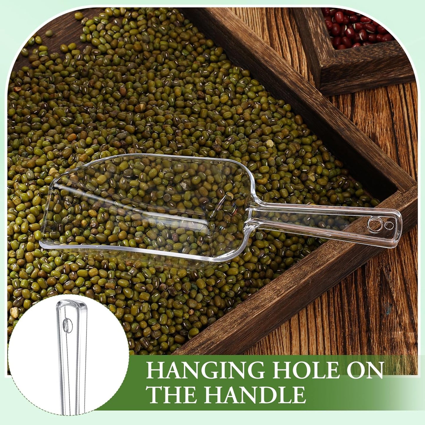 Roshtia 18 Pcs Plastic Serving Tongs Mini Kitchen Tongs Utility and Plastic Kitchen Scoops Clear Ice Scoop Mini Clear Buffet Scoop for Candy Dessert Buffet Ice Snack Coffee Tea