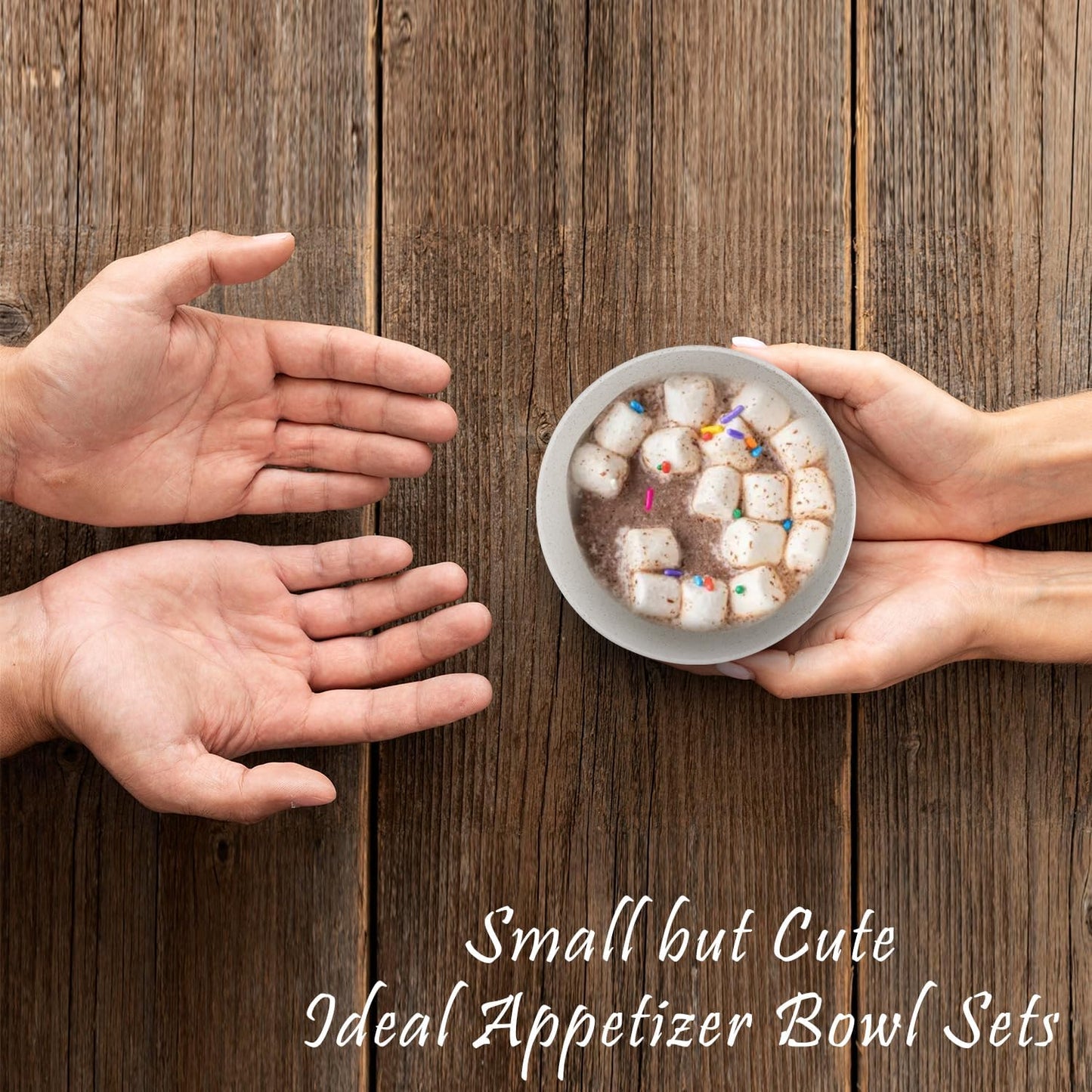 10oz Wheat Straw Bowls Set of 6, Unbreakable Ice Cream Bowl Sets for Kids, Snack Bowls Dishwasher and Microwave Safe