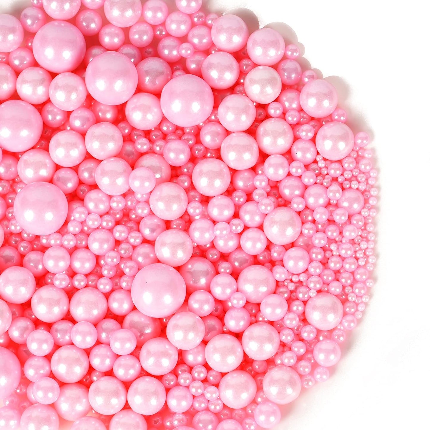 Kasvan Pink Pearl Sugar Sprinkles - Edible Candy Pearls 130g/4.58 Oz, Mix Size, Baking Cake Decorations, Ice Cream Toppings and Cookie Decorating, Wedding Party Chirstmas Supplies