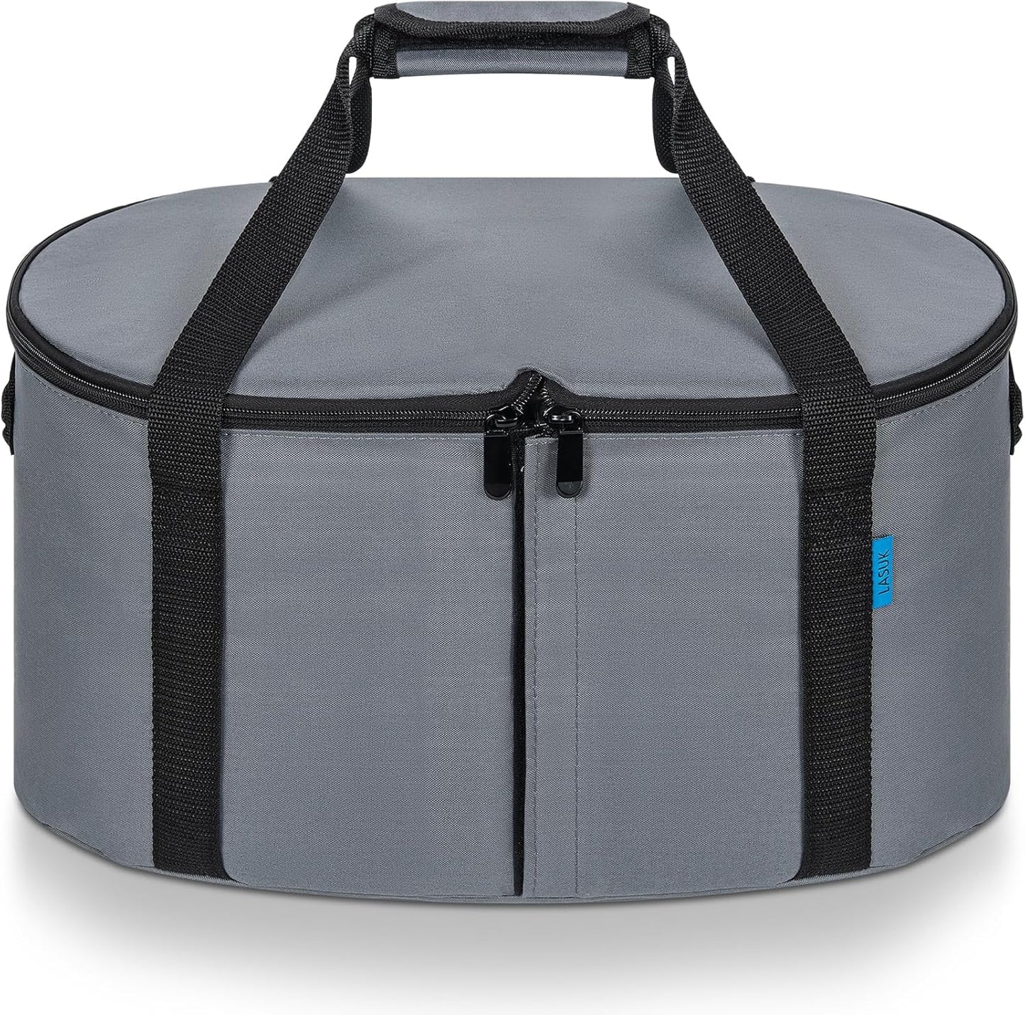 Portable Slow Cooker Travel Bag, Isulated Carrier Case Tote for 4-8 Quart Crock Carrier Compatible with Else Brands, Internal Mesh Net Holds Pot in Place, For Travel, Outdoor, Picnic, Grey