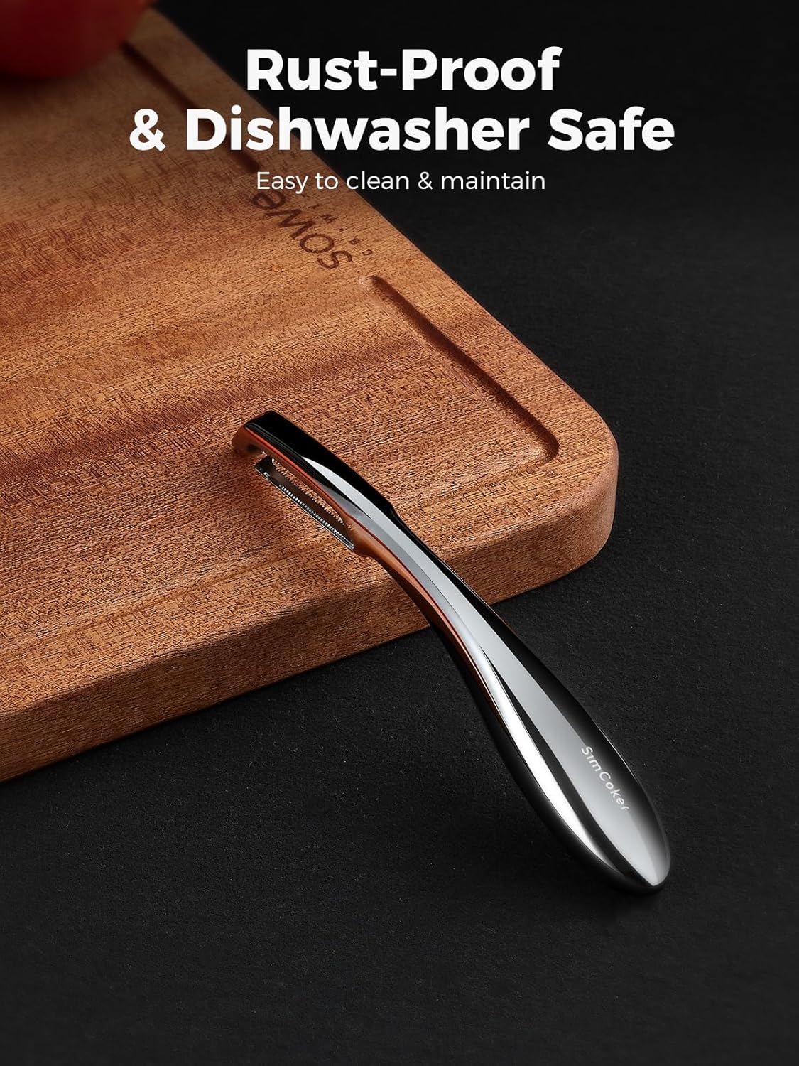 Professional Vegetable Peeler – Premium 304 Stainless Steel Potato Peeler for Kitchen, Ultra Sharp Blade, Ergonomic Non-Slip Handle, Dishwasher Safe, 5-Year Warranty