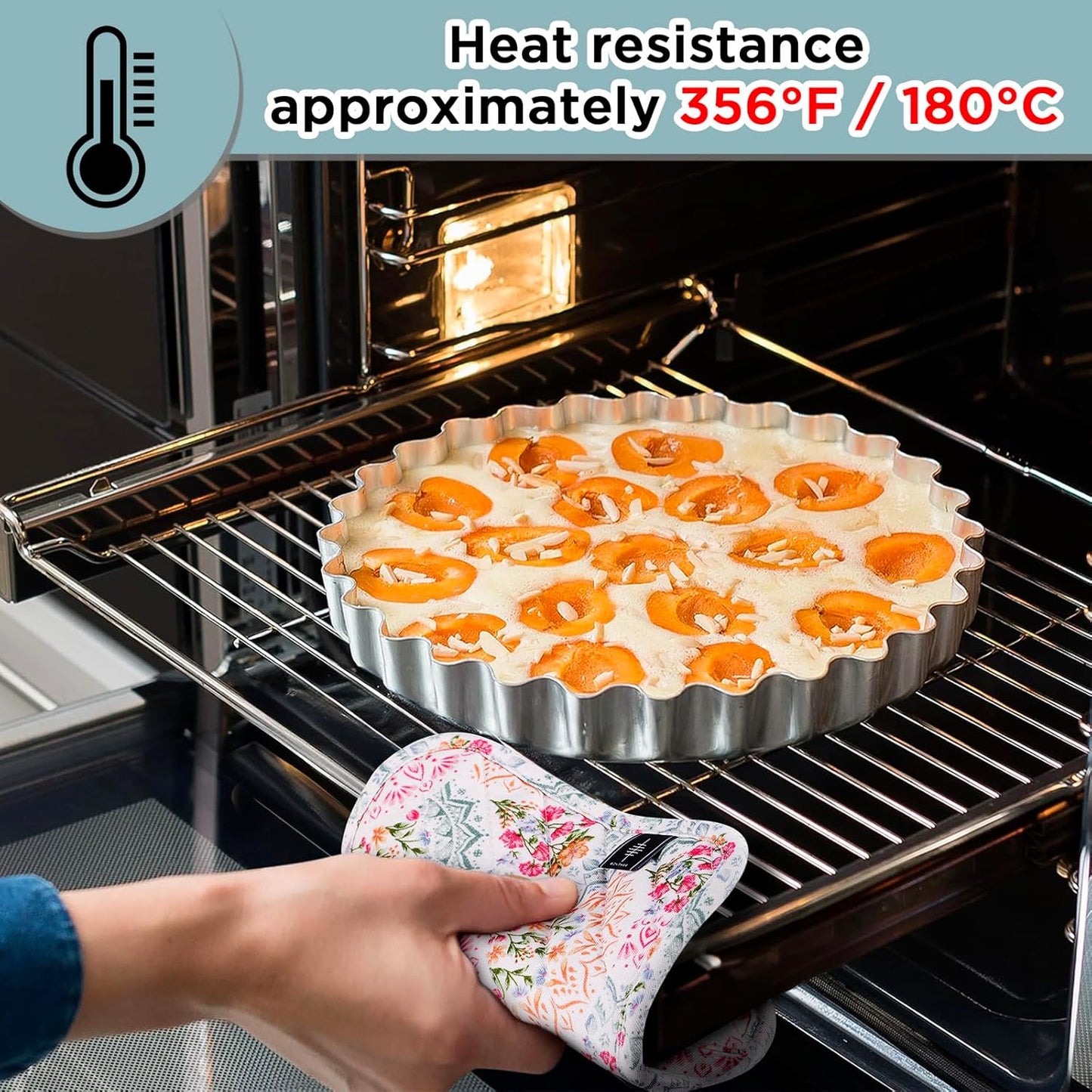 Pot Holders for Kitchen Heat Resistant Hot Pads for Countertops Oven Pot Holders Cotton Potholders for Kitchen Cooking Baking (Mandala)