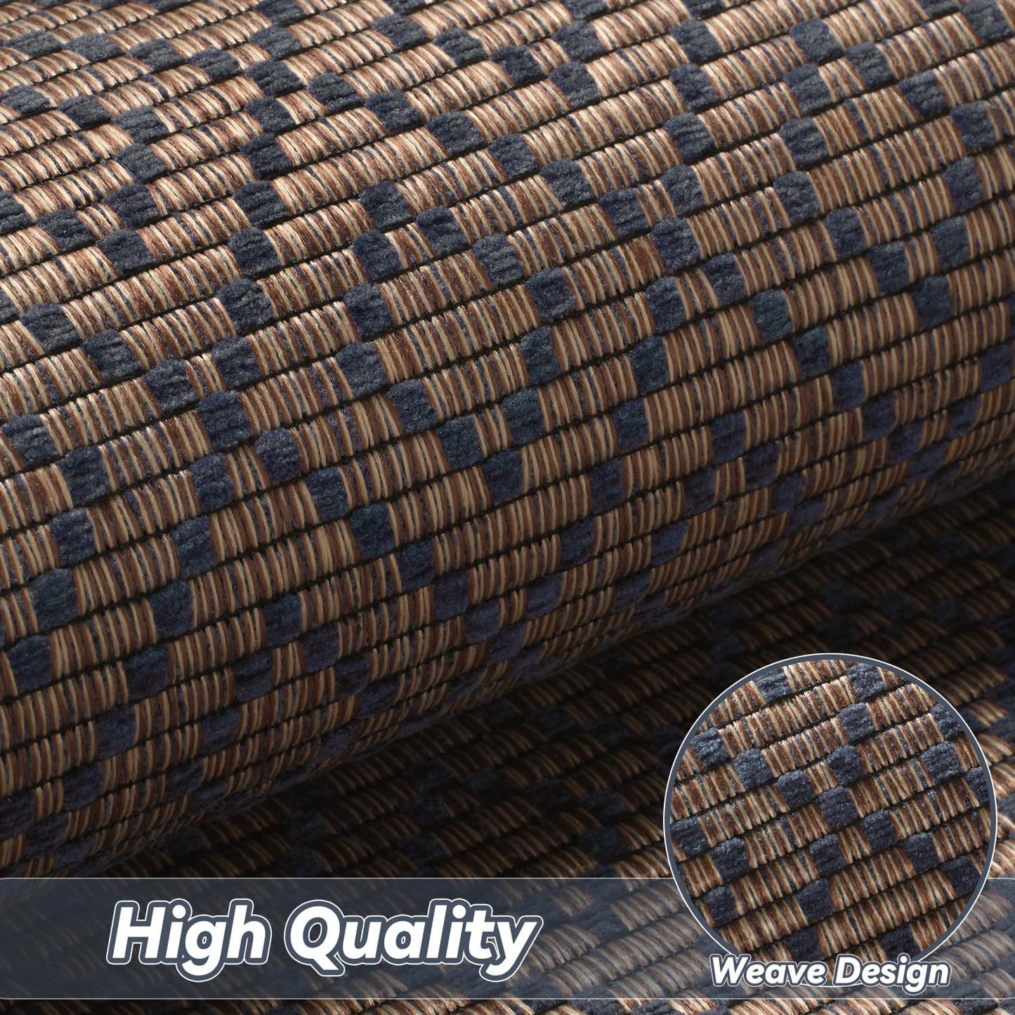 PADOOR Kitchen Floor Mat, Rubber Backed Kitchen Rugs Non Slip Washable, Super Absorbent Kitchen Mats for Floor Front of Sink, 17"x24" Blue