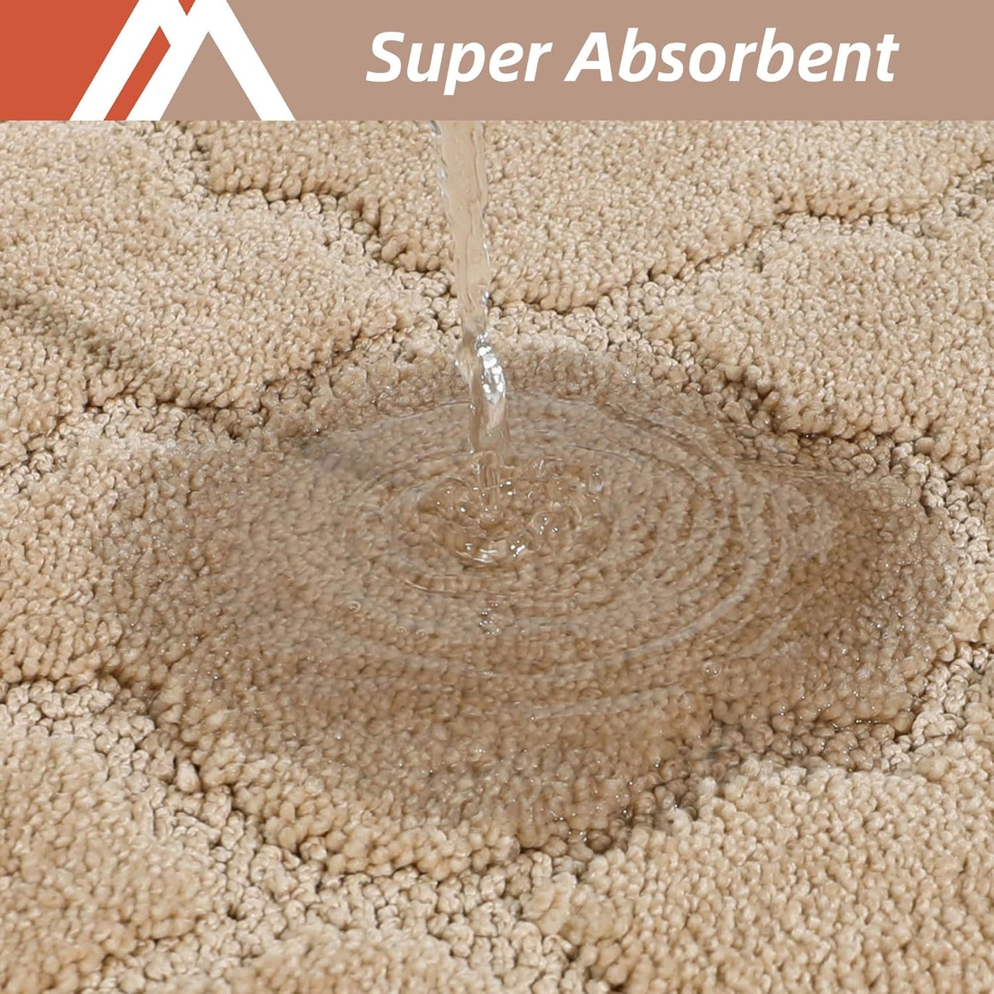 COSY HOMEER Kitchen Rugs Washable Non Slip Kitchen Mats for Floor Absorbent Kitchen Carpet 20" x 32" Soft Rugs for Kitchen,Sink Mat,Entrance,Area Rugs,Beige