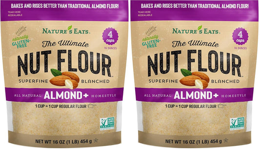 Nature's Eats Ultimate Nut Flour, Almond, 16 Ounce (Pack of 2)