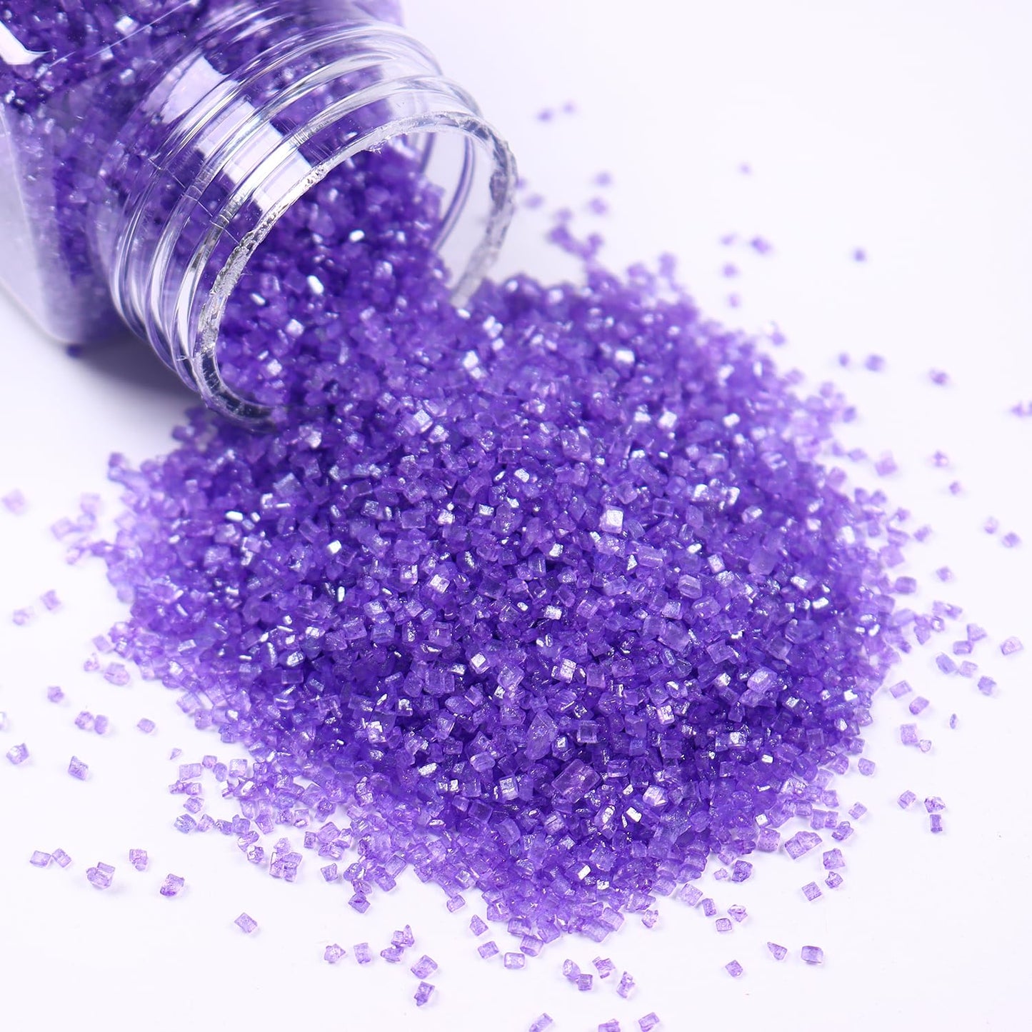 Purple Sanding Sugar for Baking Edible Sparkling Sugar Sprinkles Coarse Sugar Crystals for Valentine Cake Decoration Cookie Cupcake Topper Ice Cream Topping Supplies 150g/5.3oz