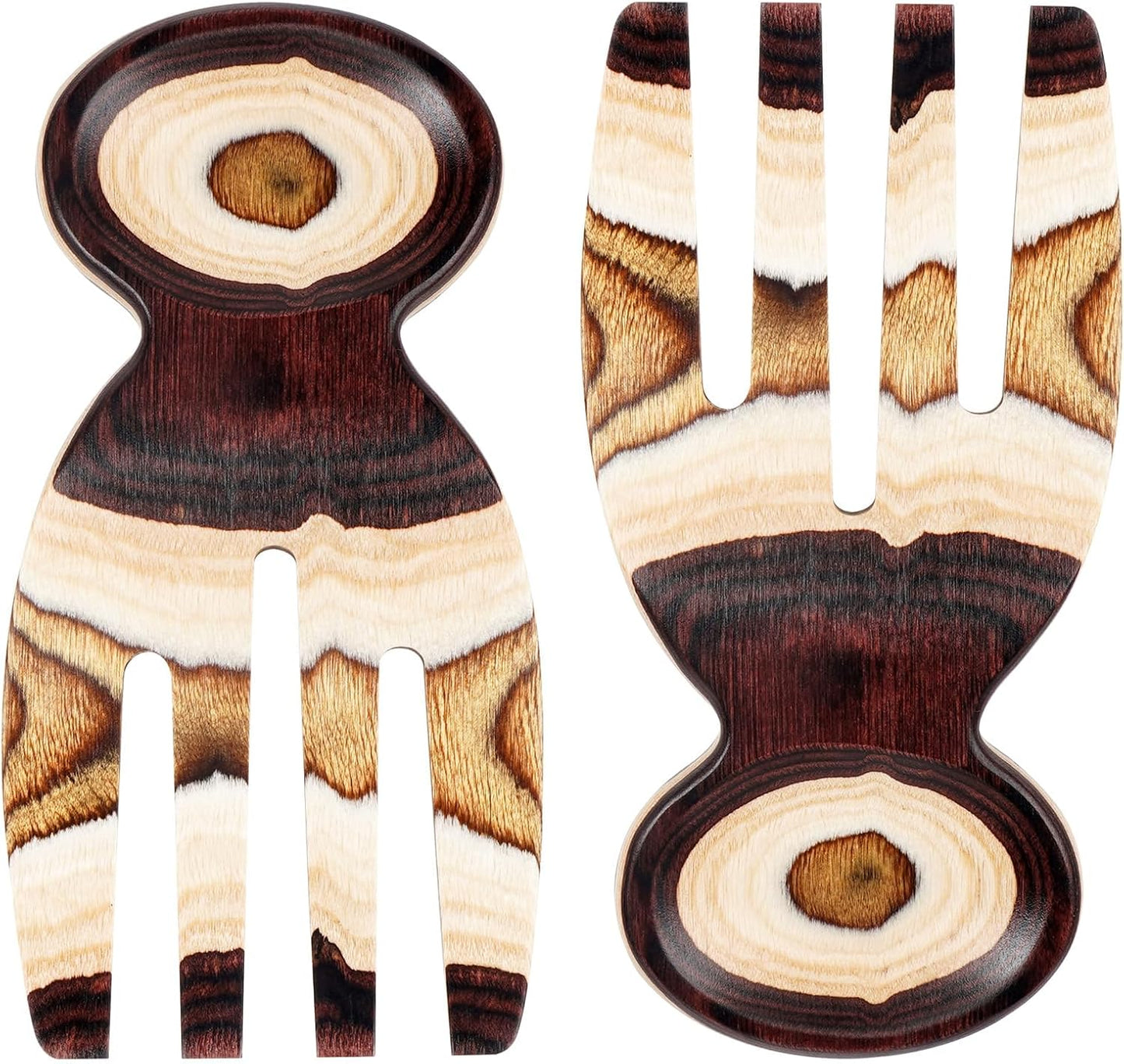 Salad Tongs, Salad Hand, Pakkawood Salad Tongs for Serving, Serving Utensils Set Salad Servers Set Kitchen Cooking Utensil