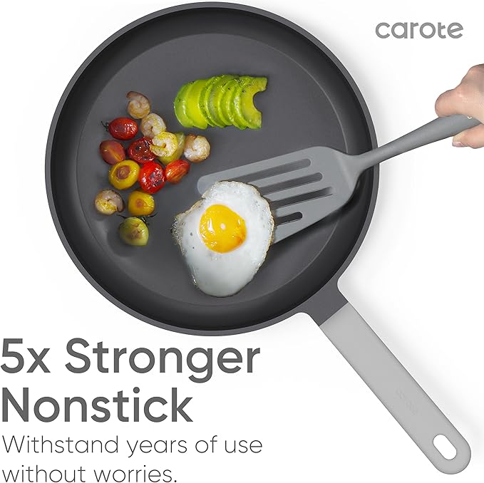 CAROTE 11pcs Pots and Pans Set Non Stick, Premium Cooking Sets, Kitchen Cookwares, Induction Cookware Set, Pot and Pan, Kitchen Essentials