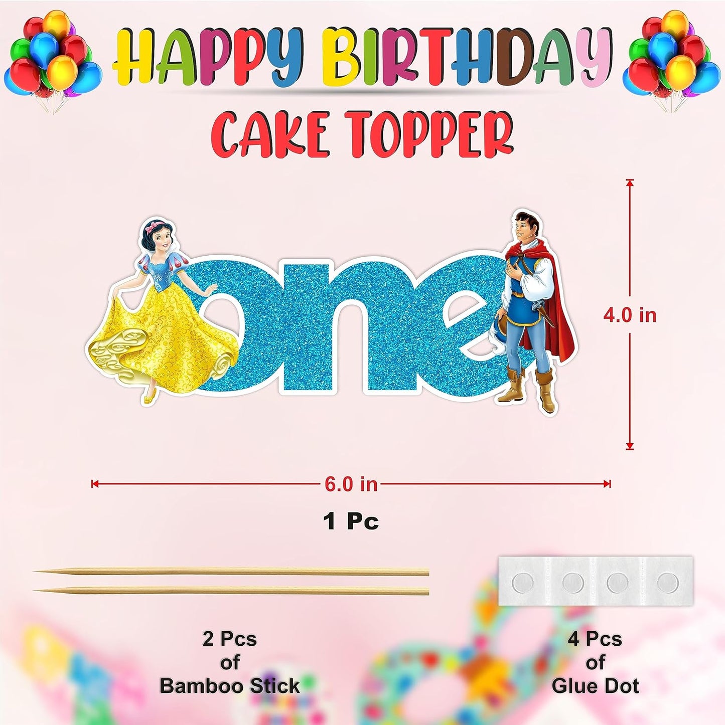 Seyal® Snow White and the Sevn Dwafs One cake topper