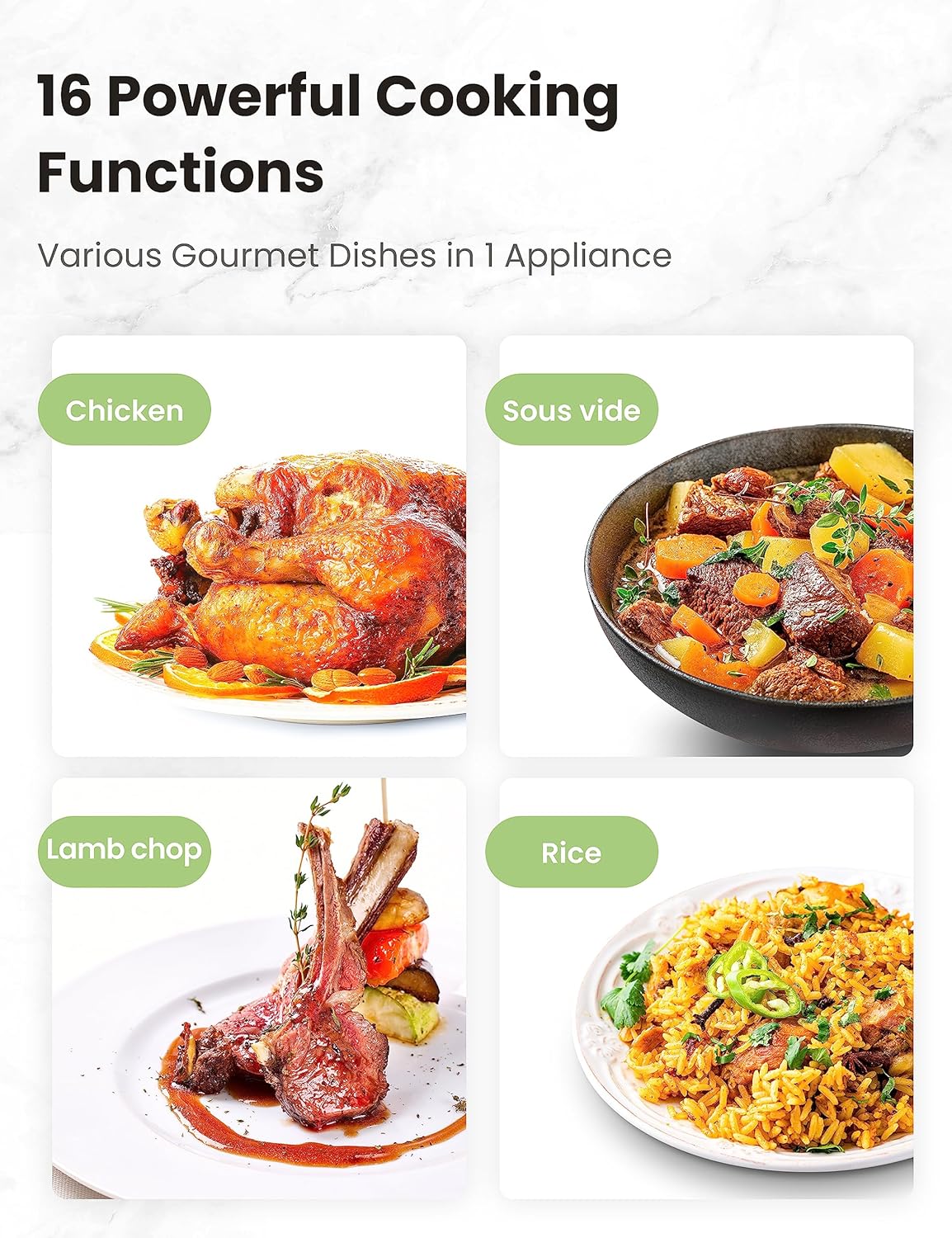 COMFEE’ 16 in 1 Electric Pressure Cooker Instant Multi Cooker Olla de Presion Non-Stick Pot Yogurt Maker Rice Cooker Sauté Steamer 8 Quarts Stainless Steel