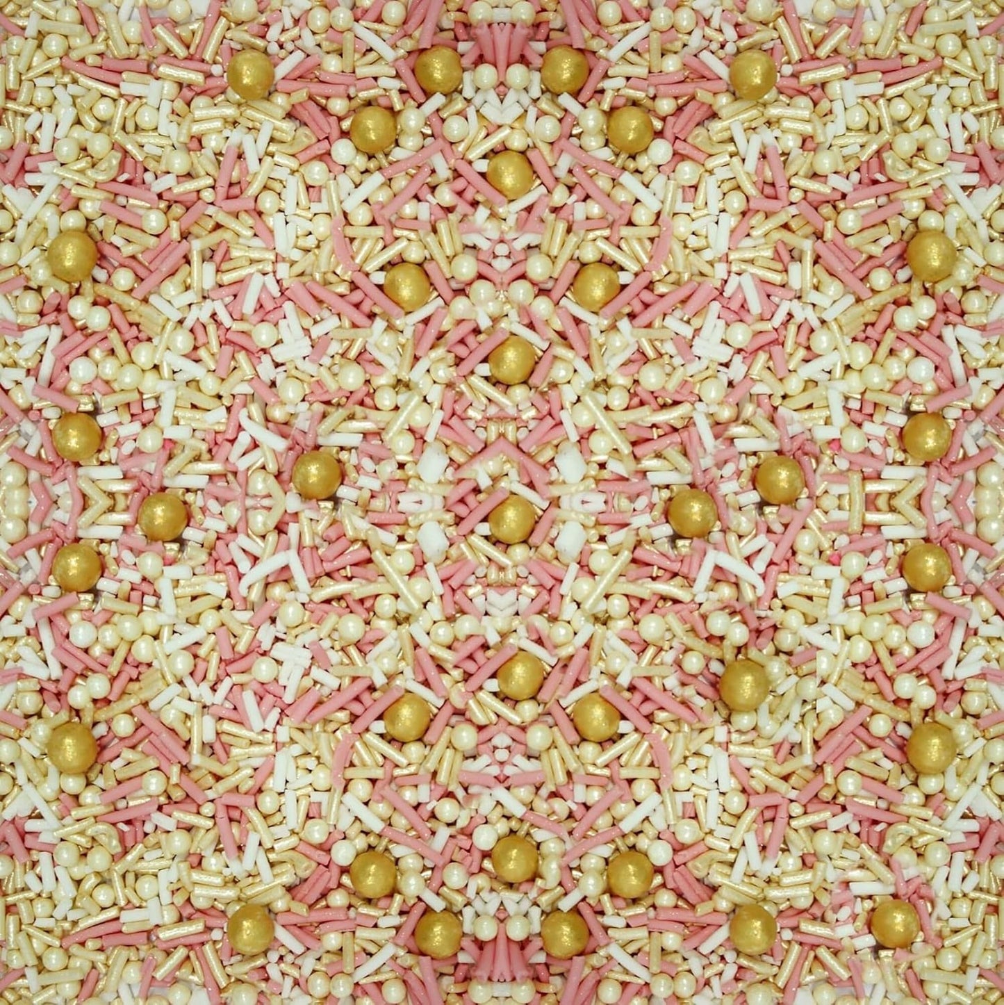 Confect Pink, White & Gold Pearl Cake Sprinkles Mix – Decorative Edible Baking Confetti for Cakes, Cupcakes & Desserts | Vegan, Gluten-Free, Nut-Free, Soy-Free, Dairy-Free, Palm Oil-Free- 4.2 Oz