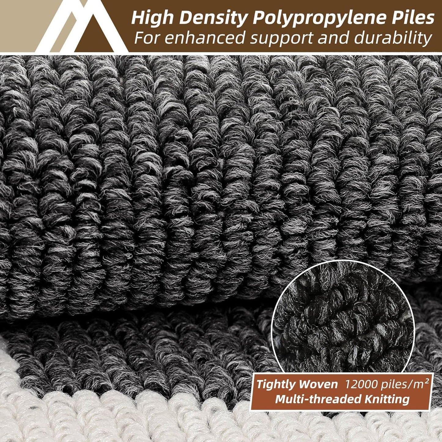 COSY HOMEER Kitchen Rugs and Mats 24"x59" Non Slip Kitchen Mats for Floor Washable Kitchen Runner Rug Stain Resistant Standing Mat for Kitchen,Sink,Polypropylene,Black