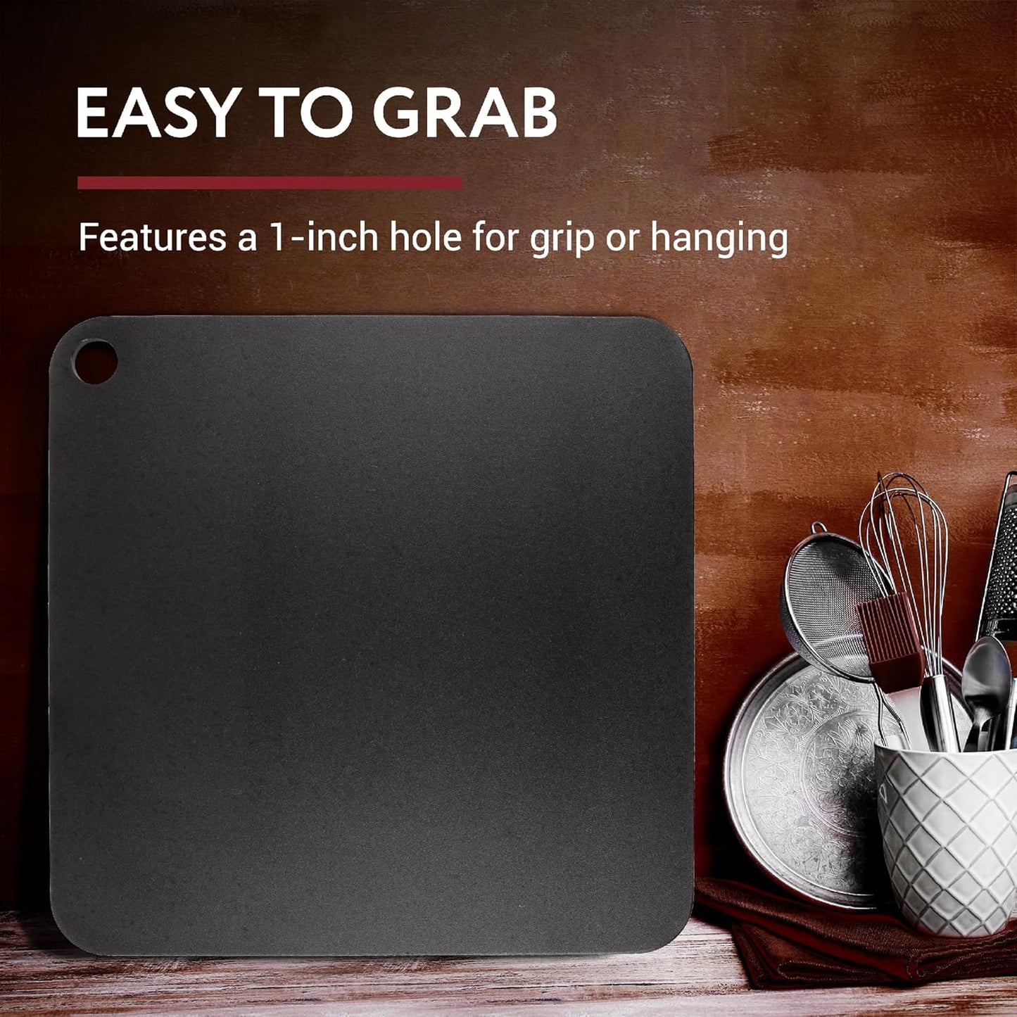 IMPRESA Pizza Steel for Oven - 14 x 14 x 0.25 in Black Carbon Steel - Fast Heat Retention for Crispy Crust - Nonstick Surface with Pizza Stone & Pan Performance